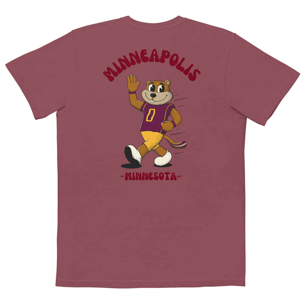 Minneapolis Minnesota Golden Gophers vintage pocket t-shirt - back