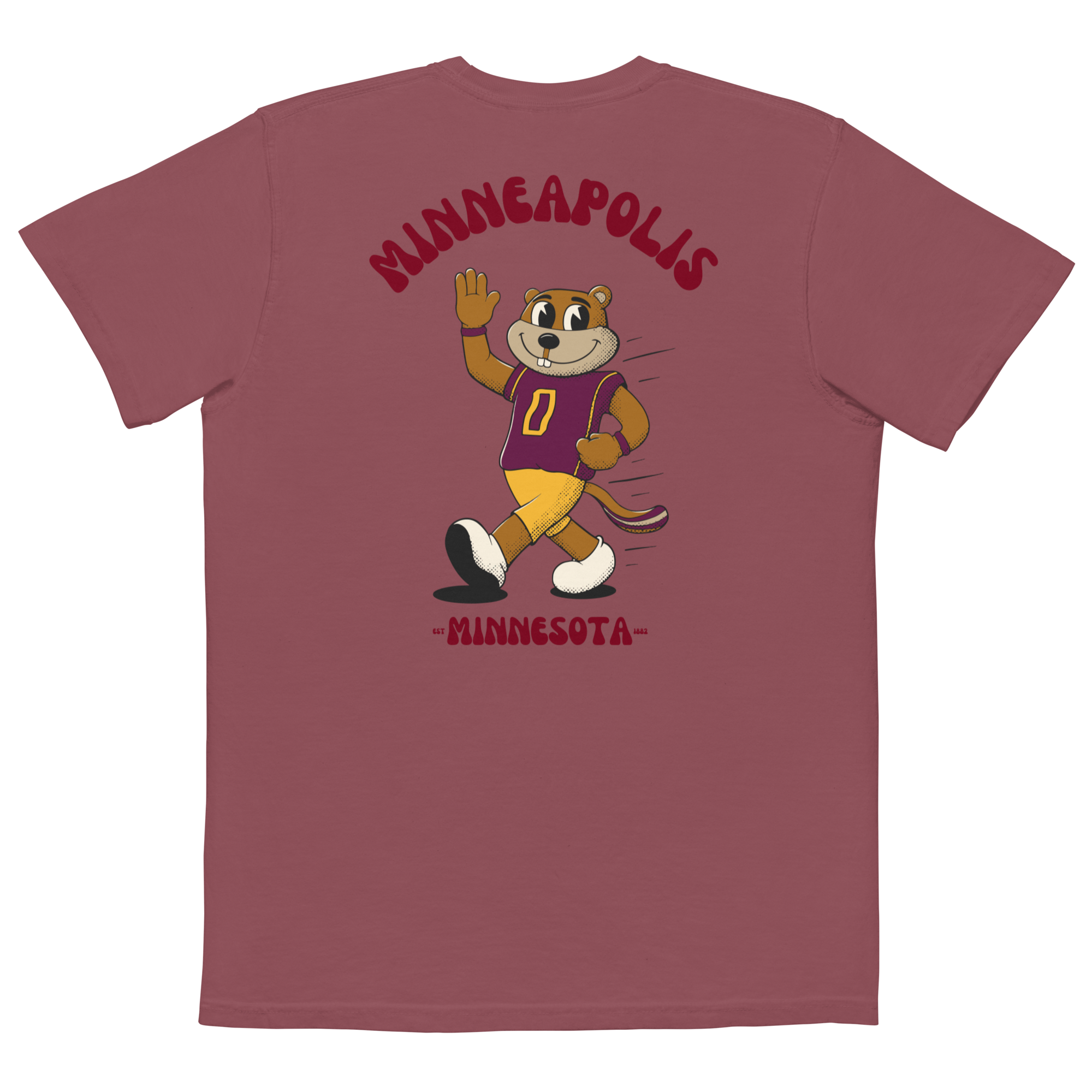 Minneapolis Minnesota Golden Gophers vintage pocket t-shirt - back