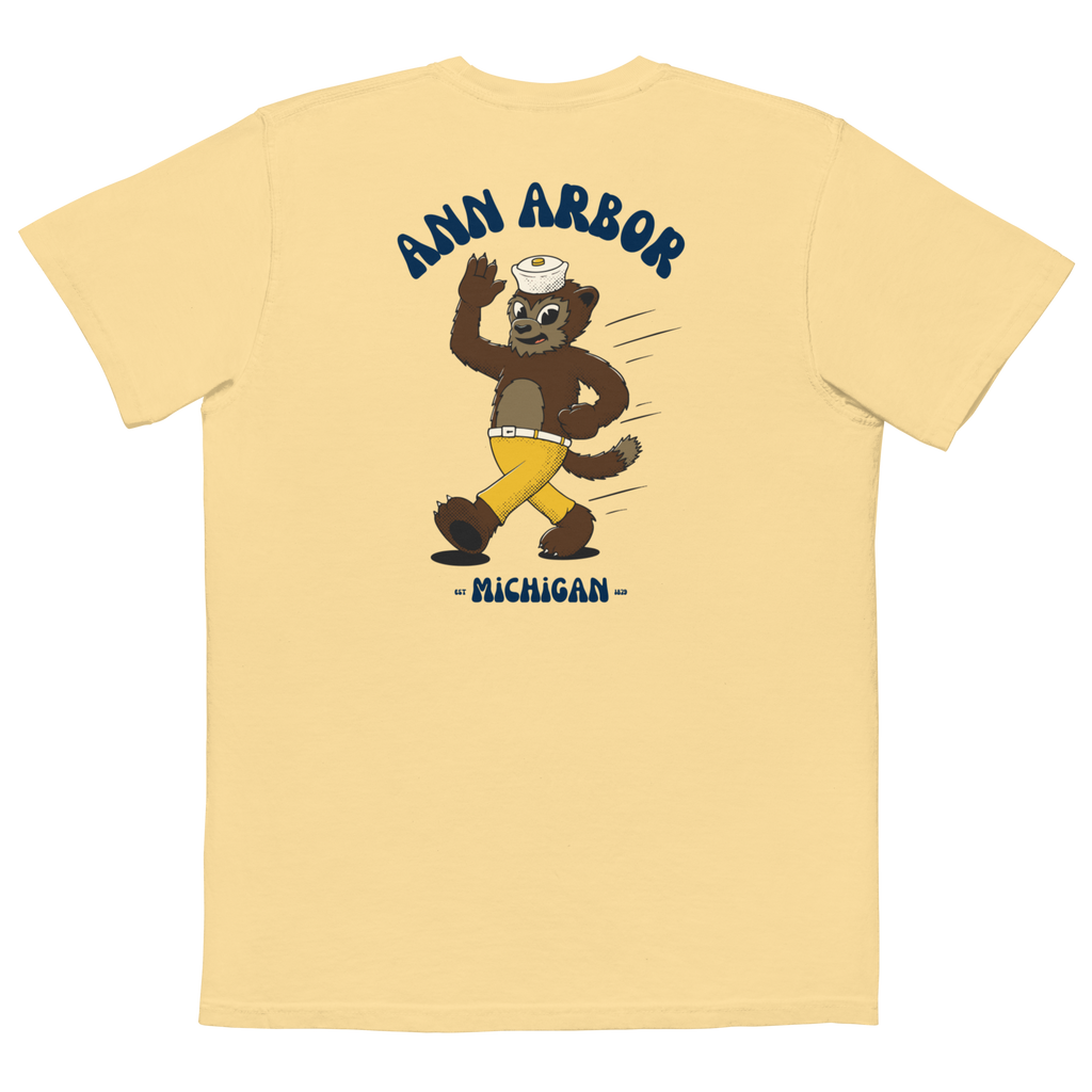 Ann Arbor Michigan Wolverines vintage pocket t-shirt - butter back