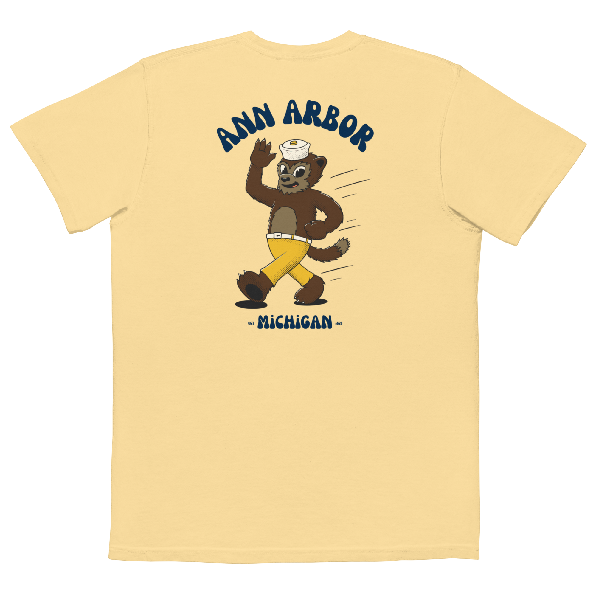 Ann Arbor Michigan Wolverines vintage pocket t-shirt - butter back