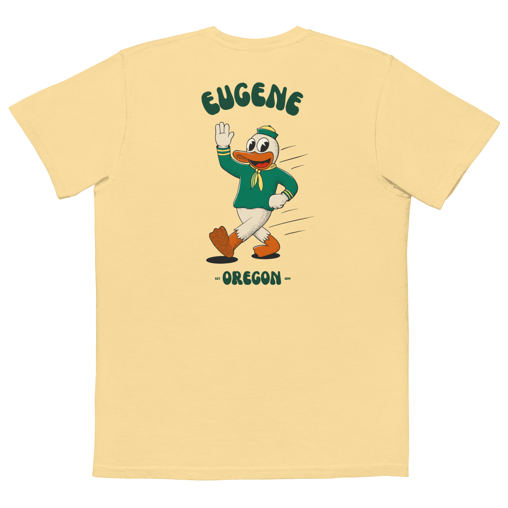 Eugene Oregon Ducks vintage pocket t-shirt - butter back