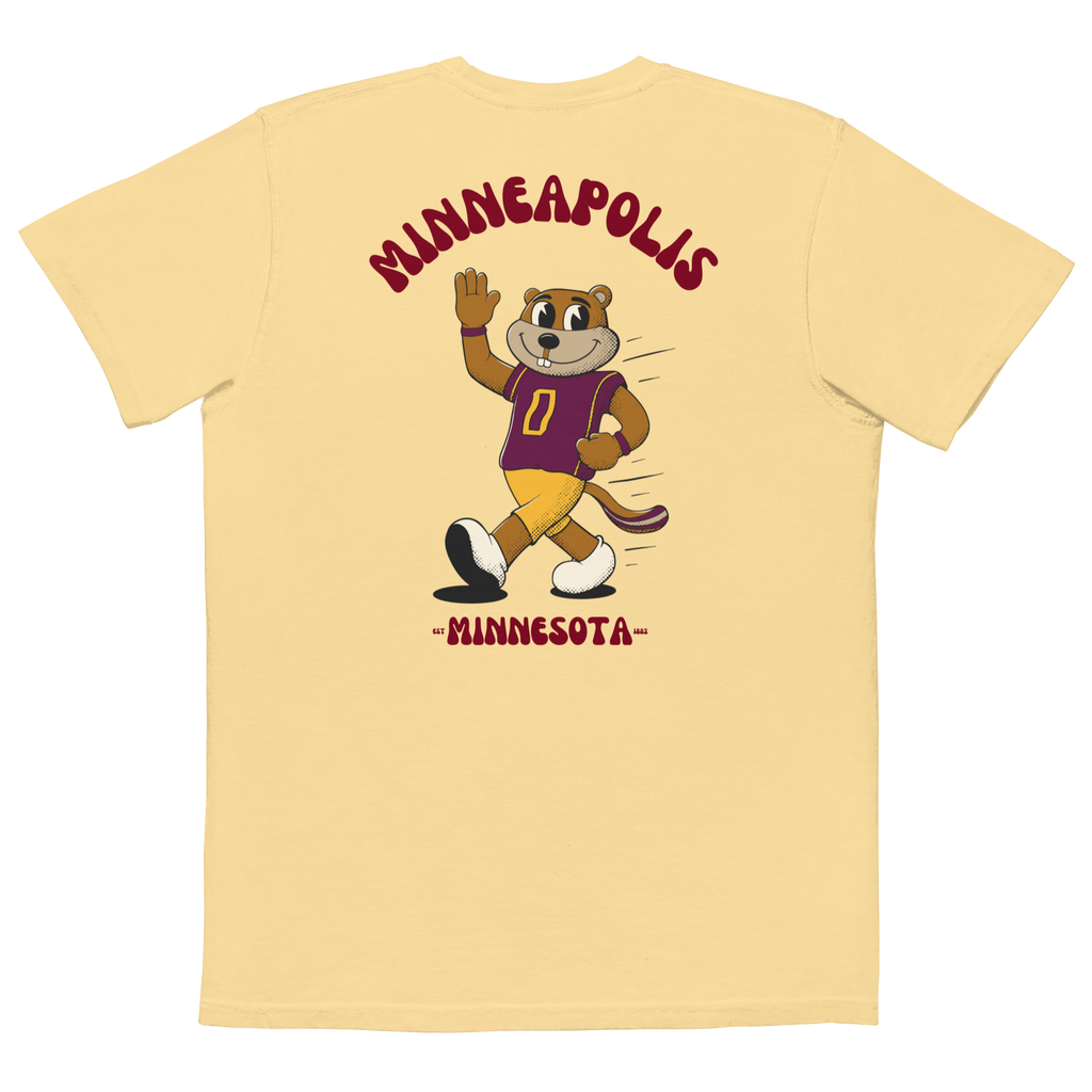 Minneapolis Minnesota Golden Gophers vintage pocket t-shirt - butter back