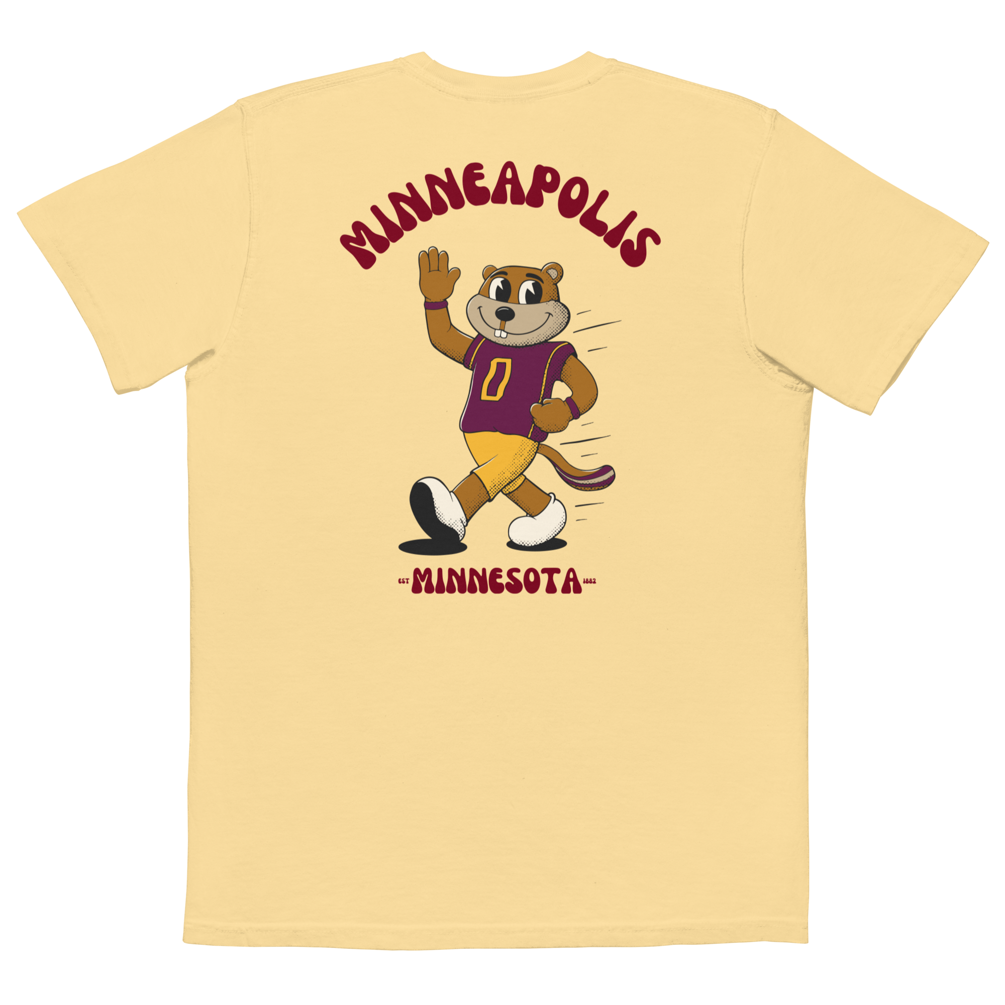 Minneapolis Minnesota Golden Gophers vintage pocket t-shirt - butter back
