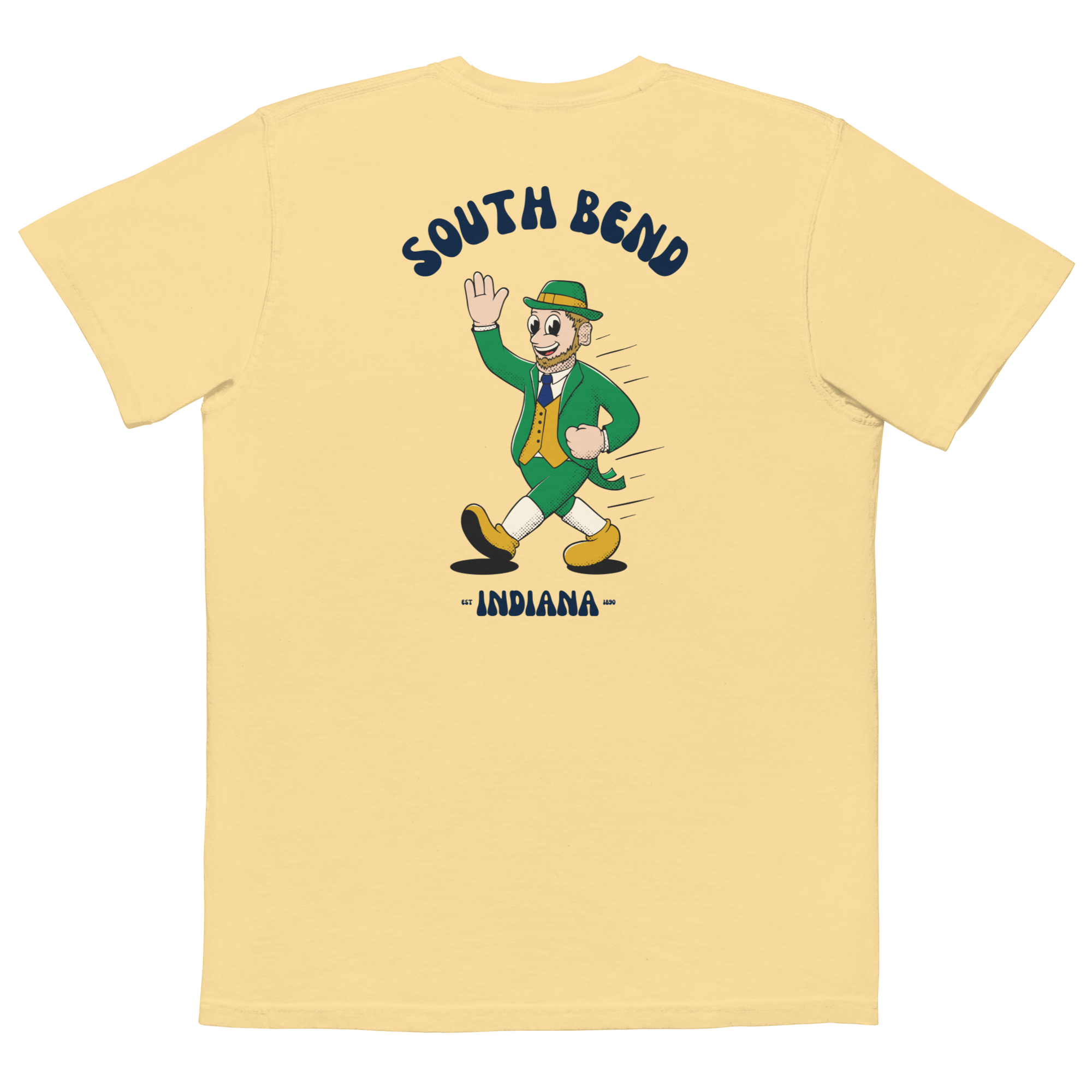 South Bend Notre Dame Fighting Irish vintage pocket t-shirt - butter back