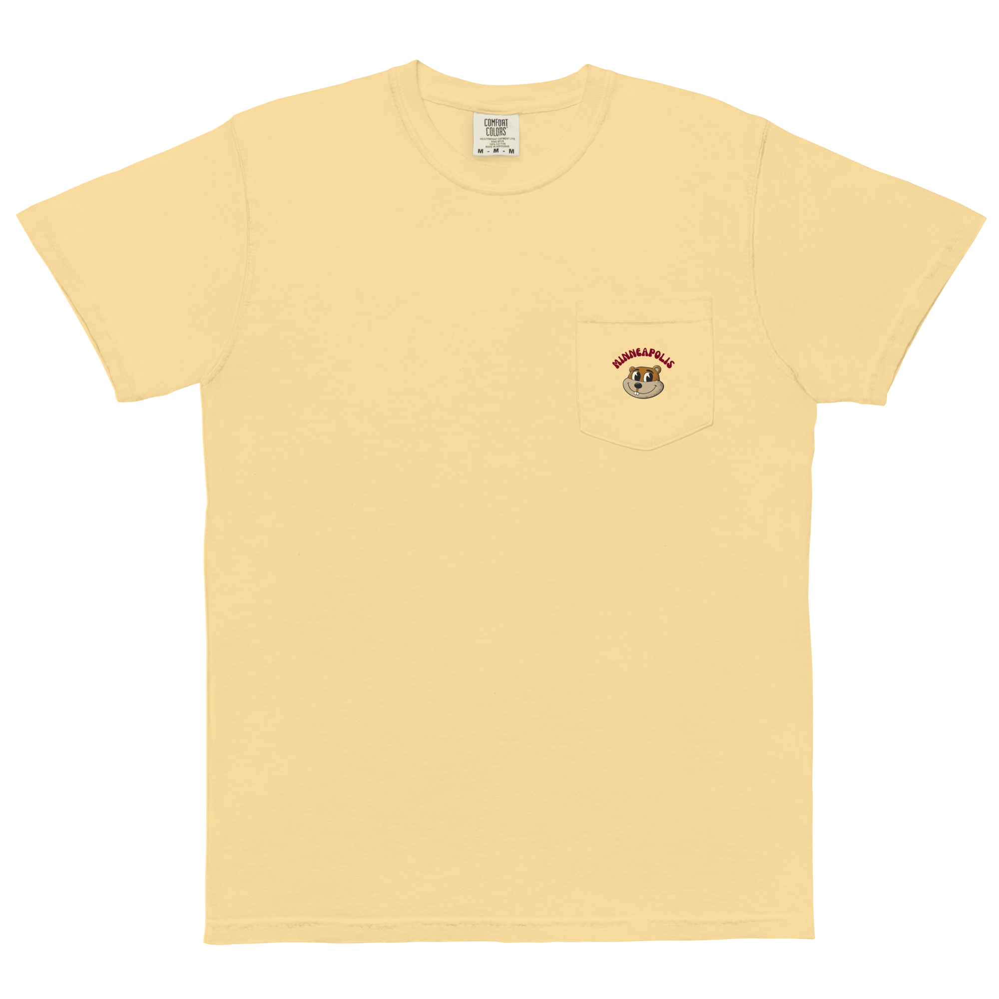 Minneapolis Minnesota Golden Gophers vintage pocket t-shirt - butter front