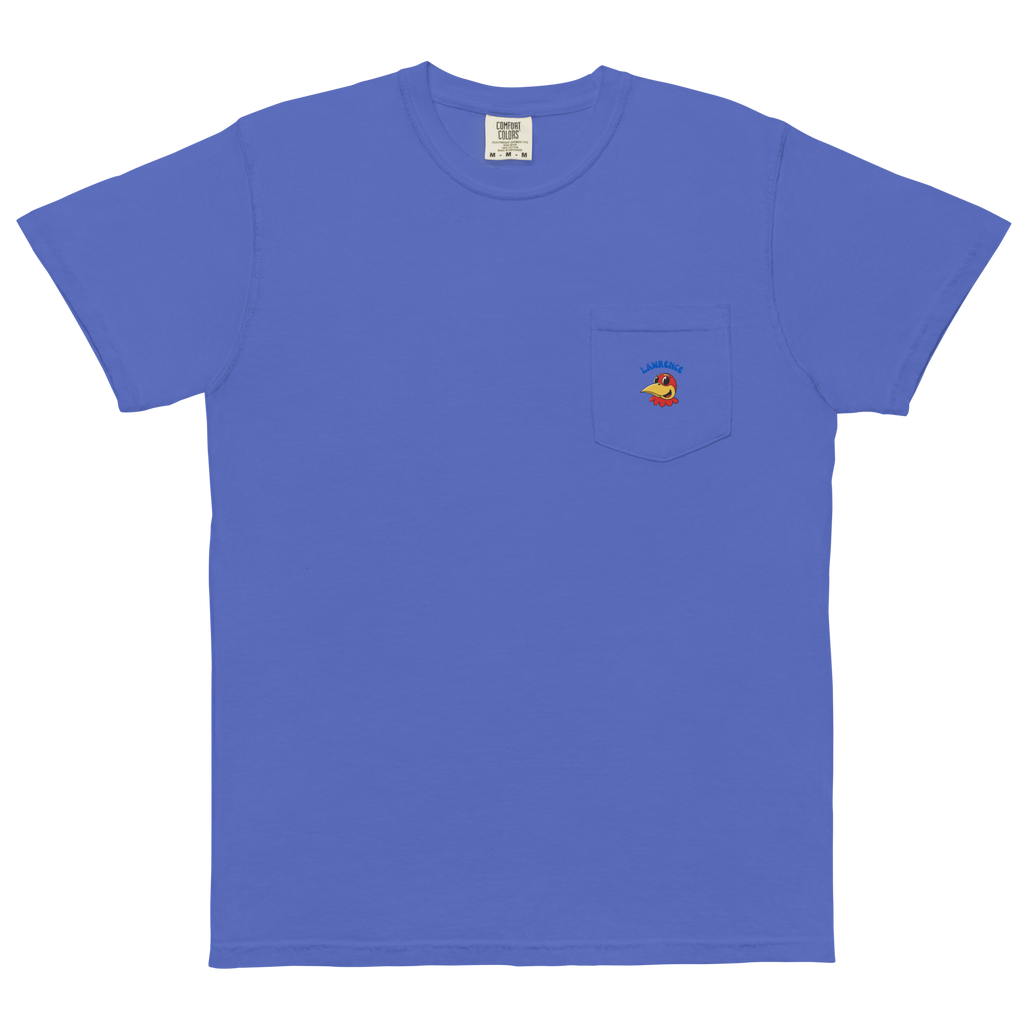 Lawrence Kansas Jayhawks vintage pocket t-shirt - blue front