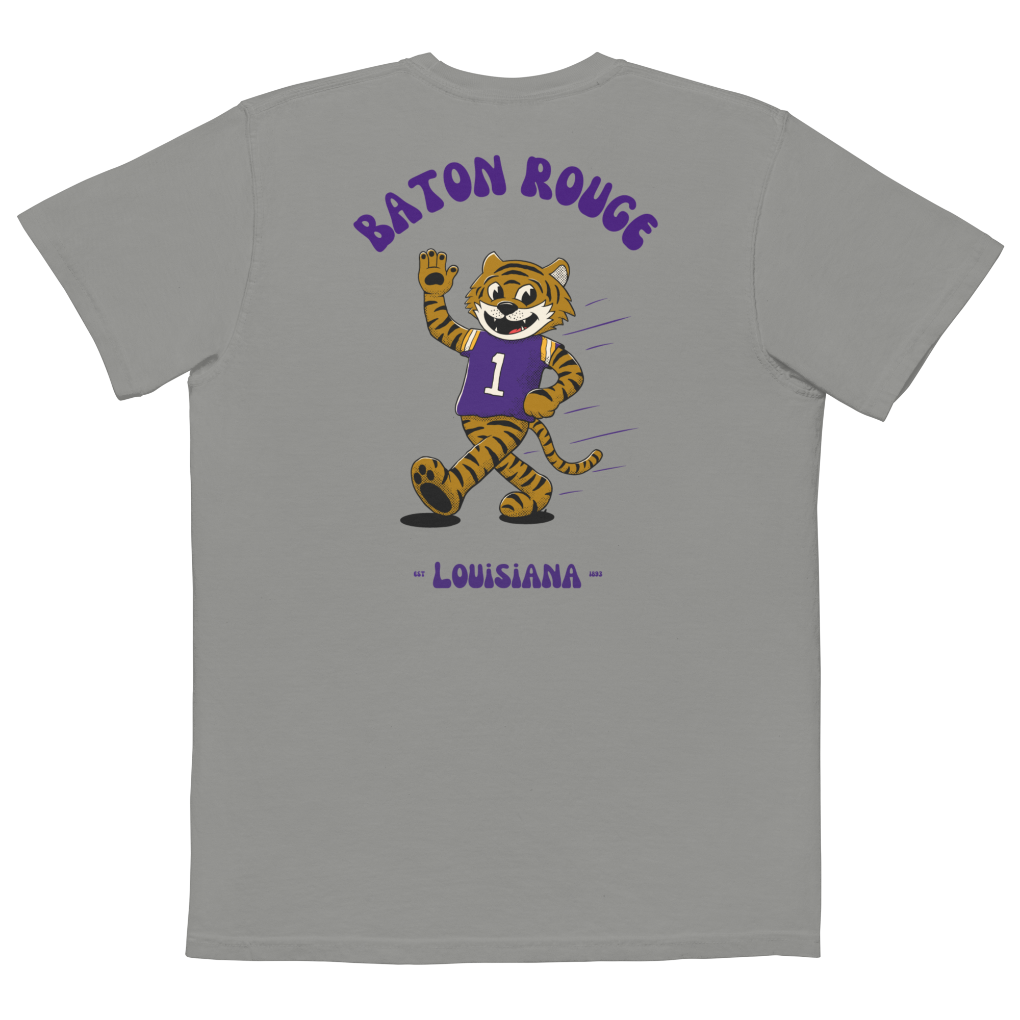 Baton Rouge LSU Tigers vintage pocket t-shirt - grey back
