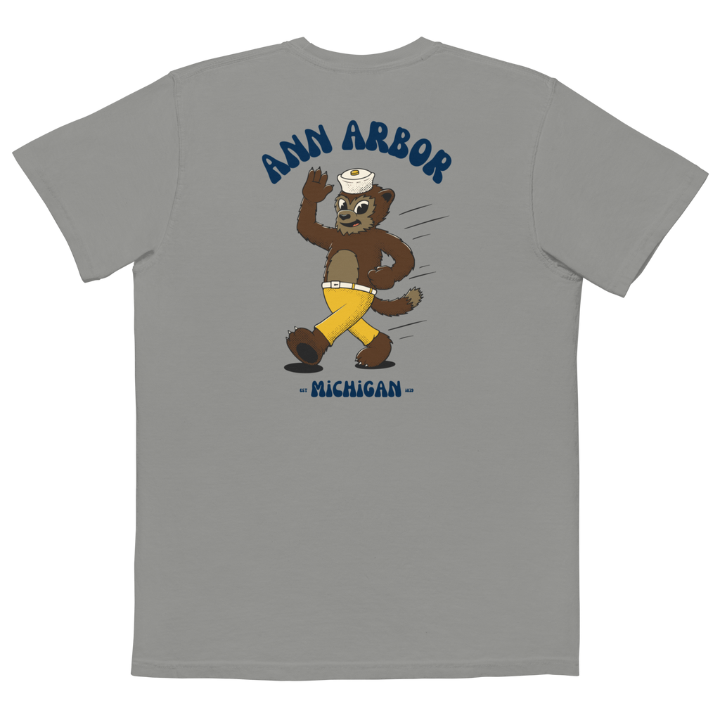 Ann Arbor Michigan Wolverines vintage pocket t-shirt - grey back