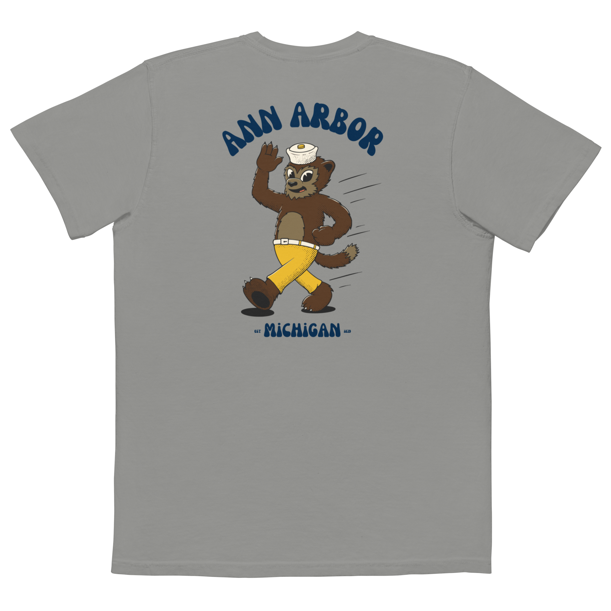 Ann Arbor Michigan Wolverines vintage pocket t-shirt - grey back