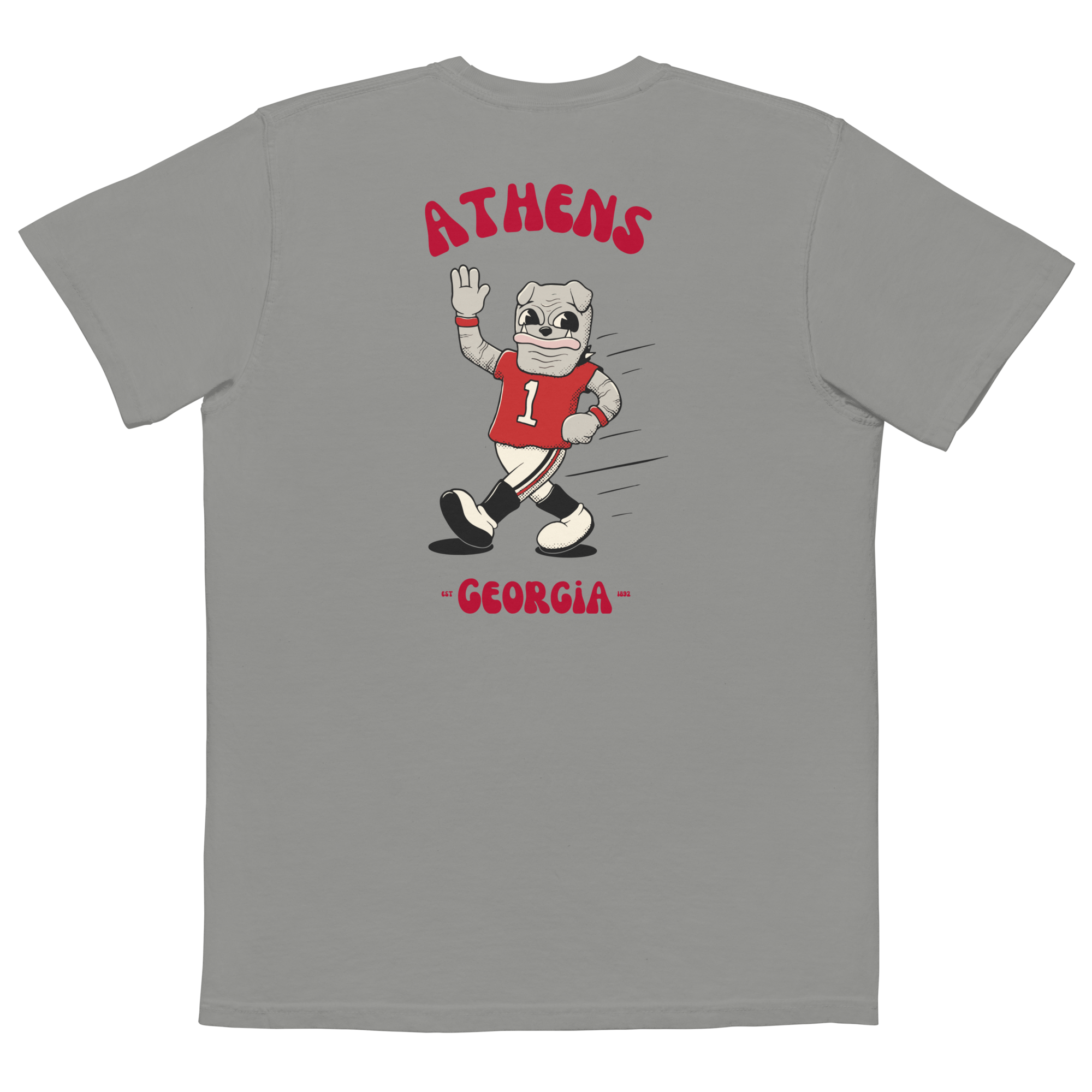 Athens Georgia Bulldogs vintage pocket t-shirt - grey back