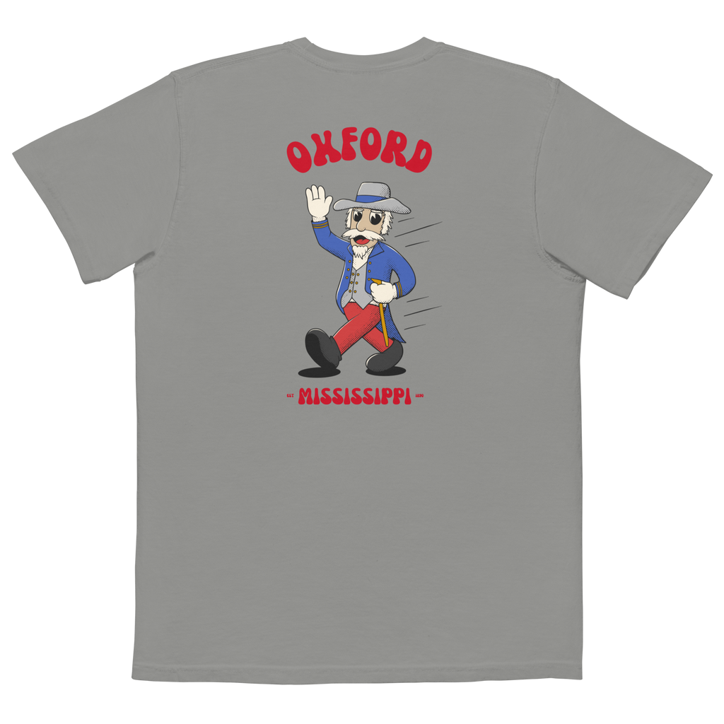 Oxford Ole Miss Rebels vintage pocket t-shirt - grey back