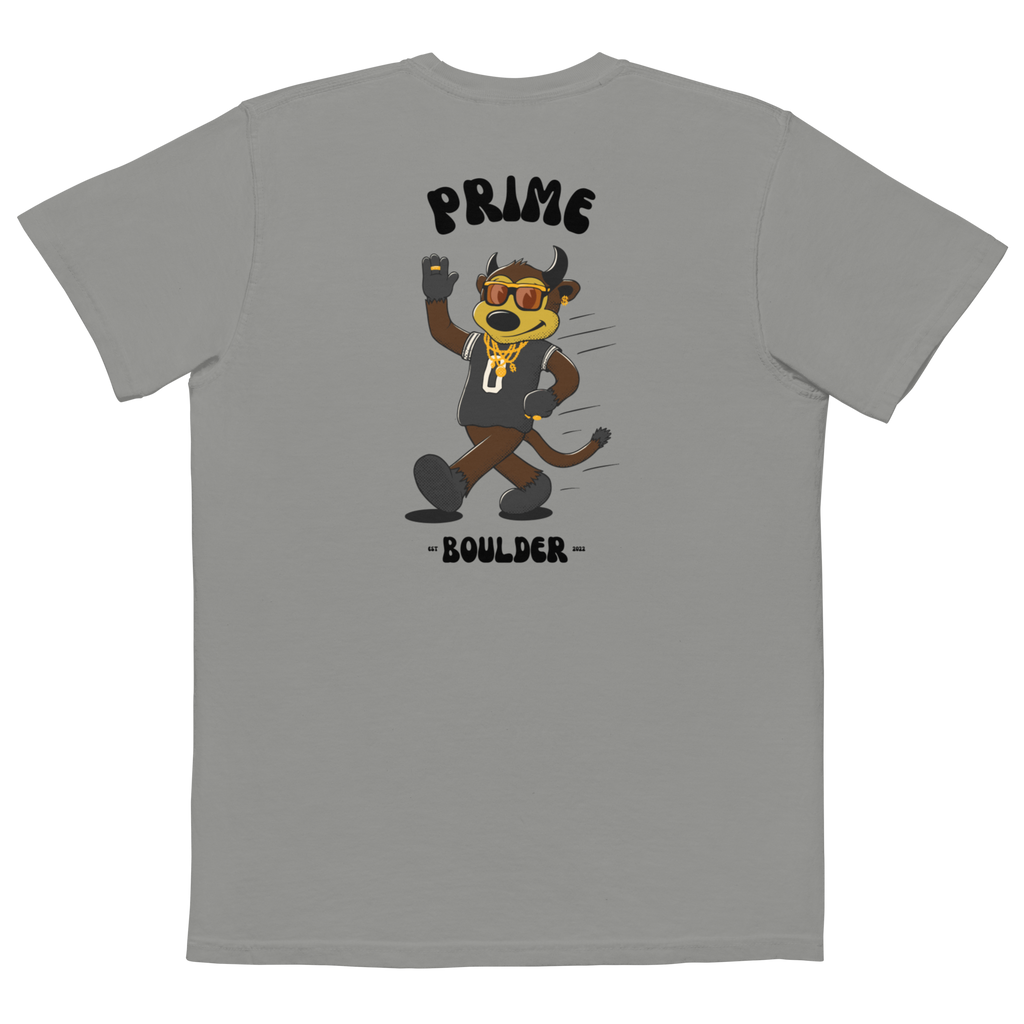 Prime Boulder Colorado Buffaloes vintage pocket t-shirt - grey back
