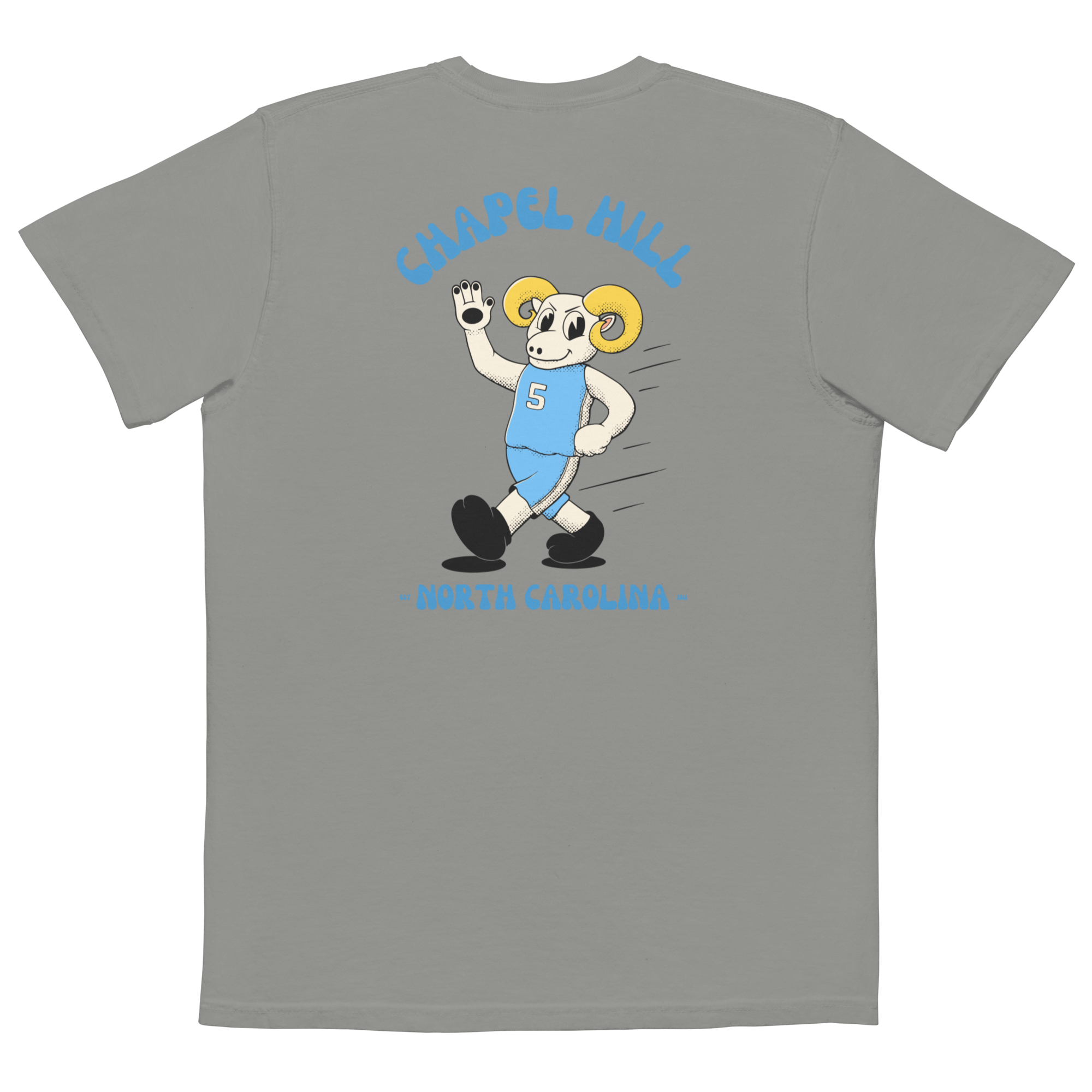 Chapel Hill North Carolina Tar Heels vintage pocket t-shirt - grey back