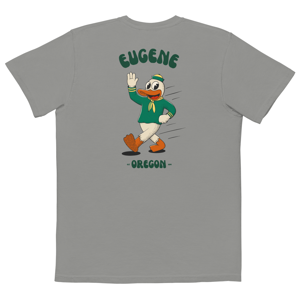 Eugene Oregon Ducks vintage pocket t-shirt - grey back