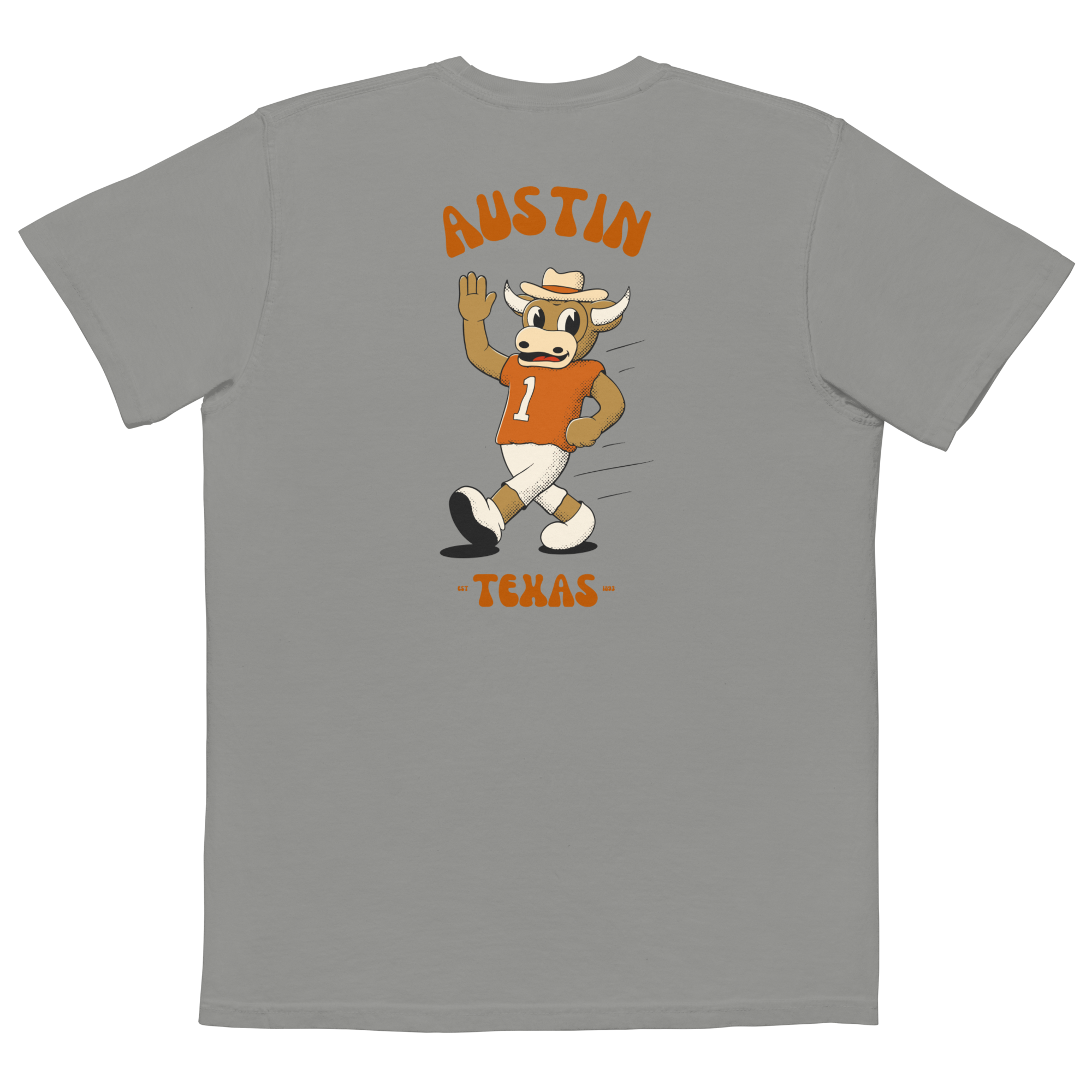 Austin Texas Longhorns vintage pocket t-shirt - grey back