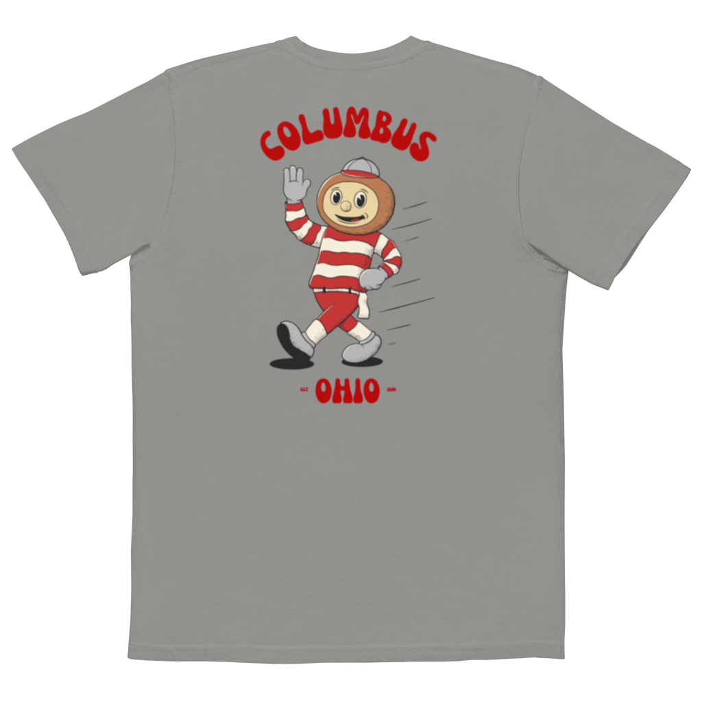Columbus Ohio State Buckeyes vintage pocket t-shirt - grey back