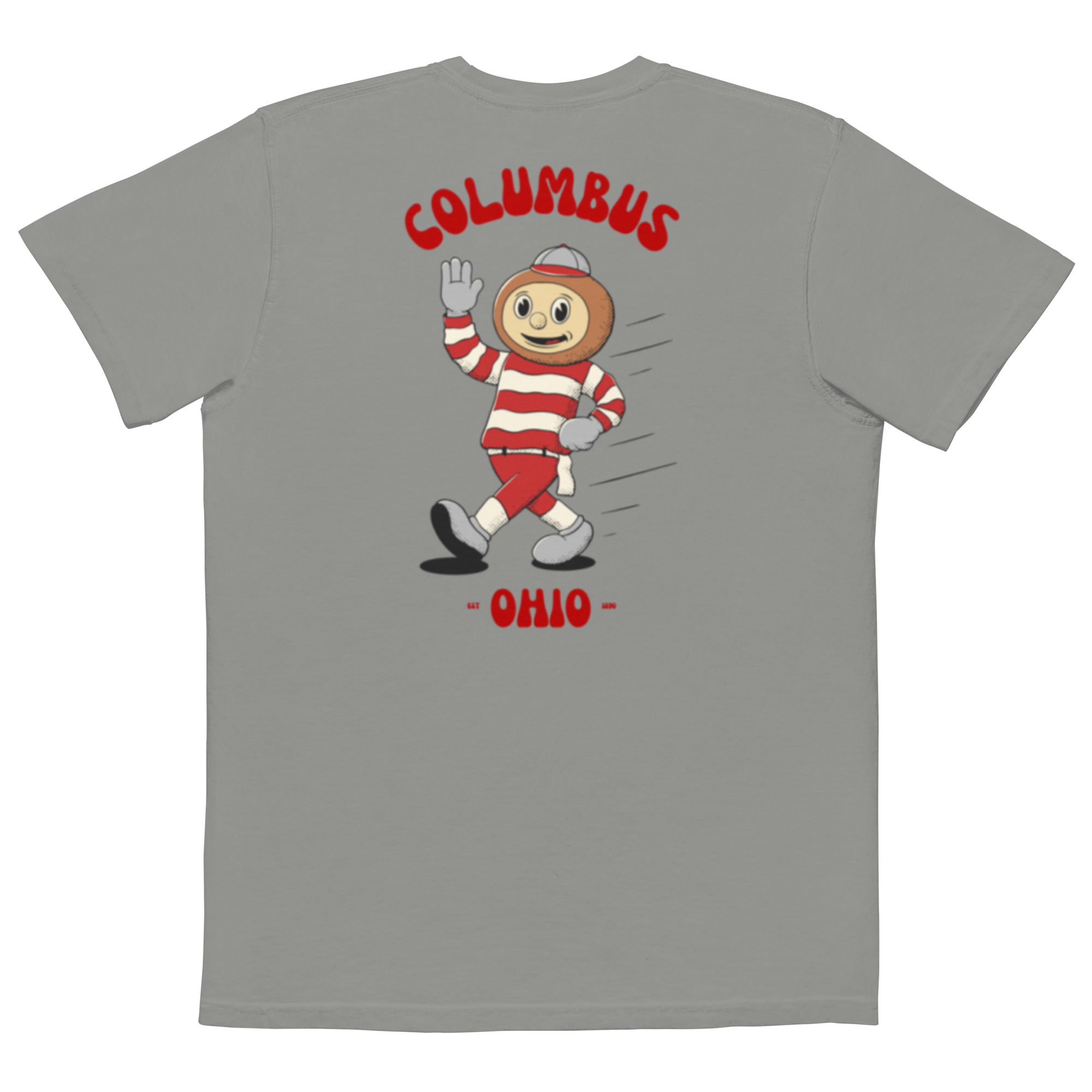 Columbus Ohio State Buckeyes vintage pocket t-shirt - grey back