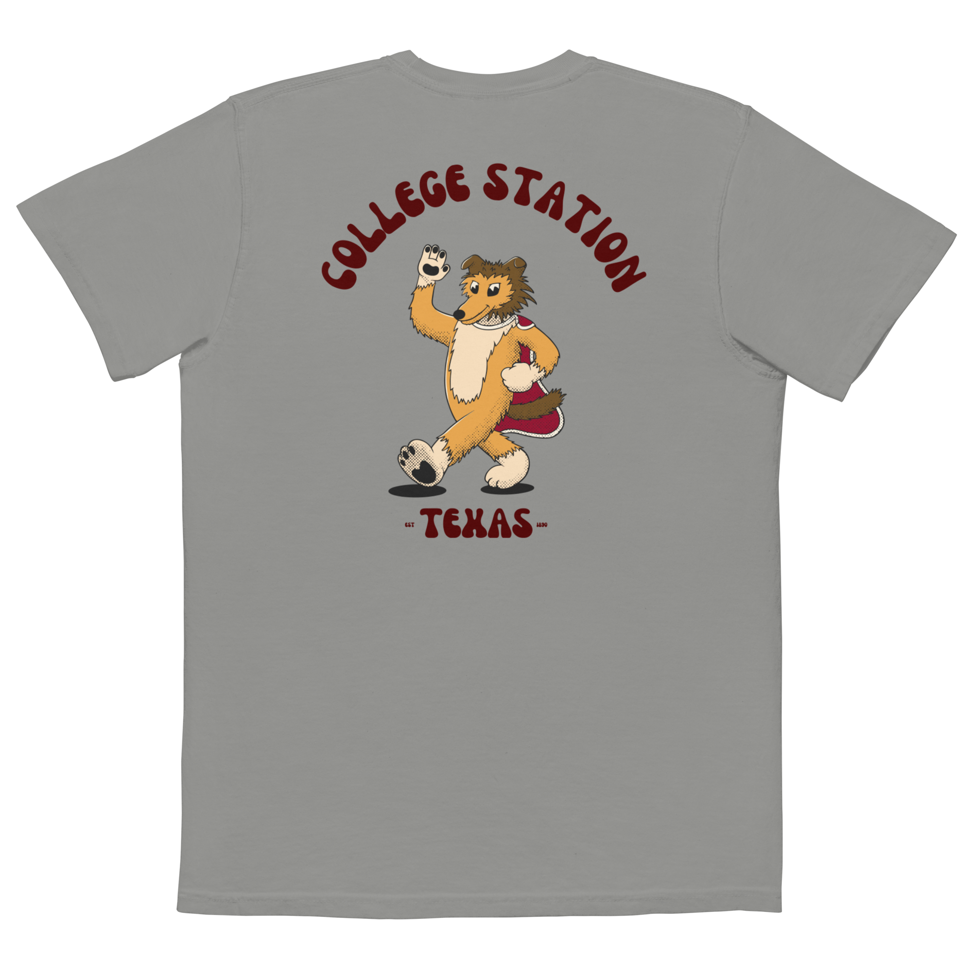 College Station Texas A&M Aggies vintage pocket t-shirt - grey back