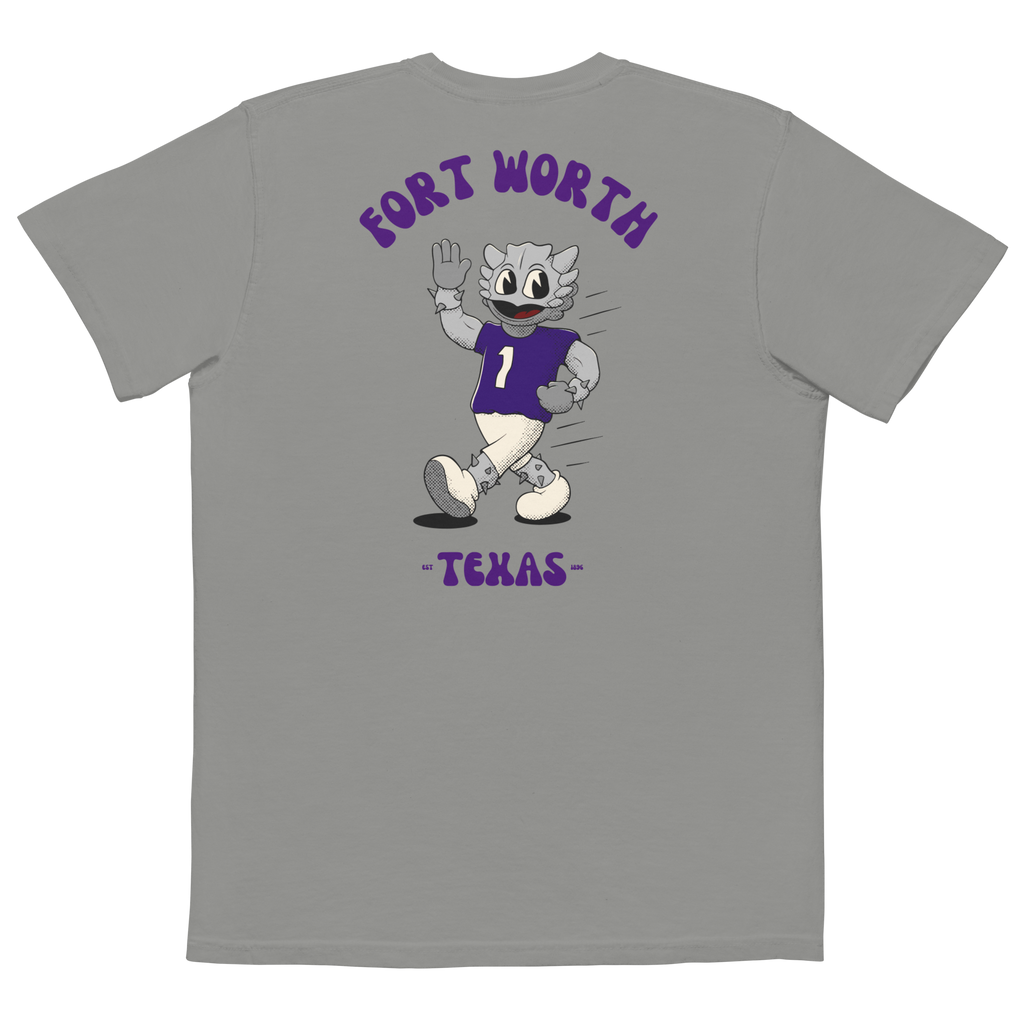 Fort Worth TCU Horned Frogs vintage pocket t-shirt - grey back