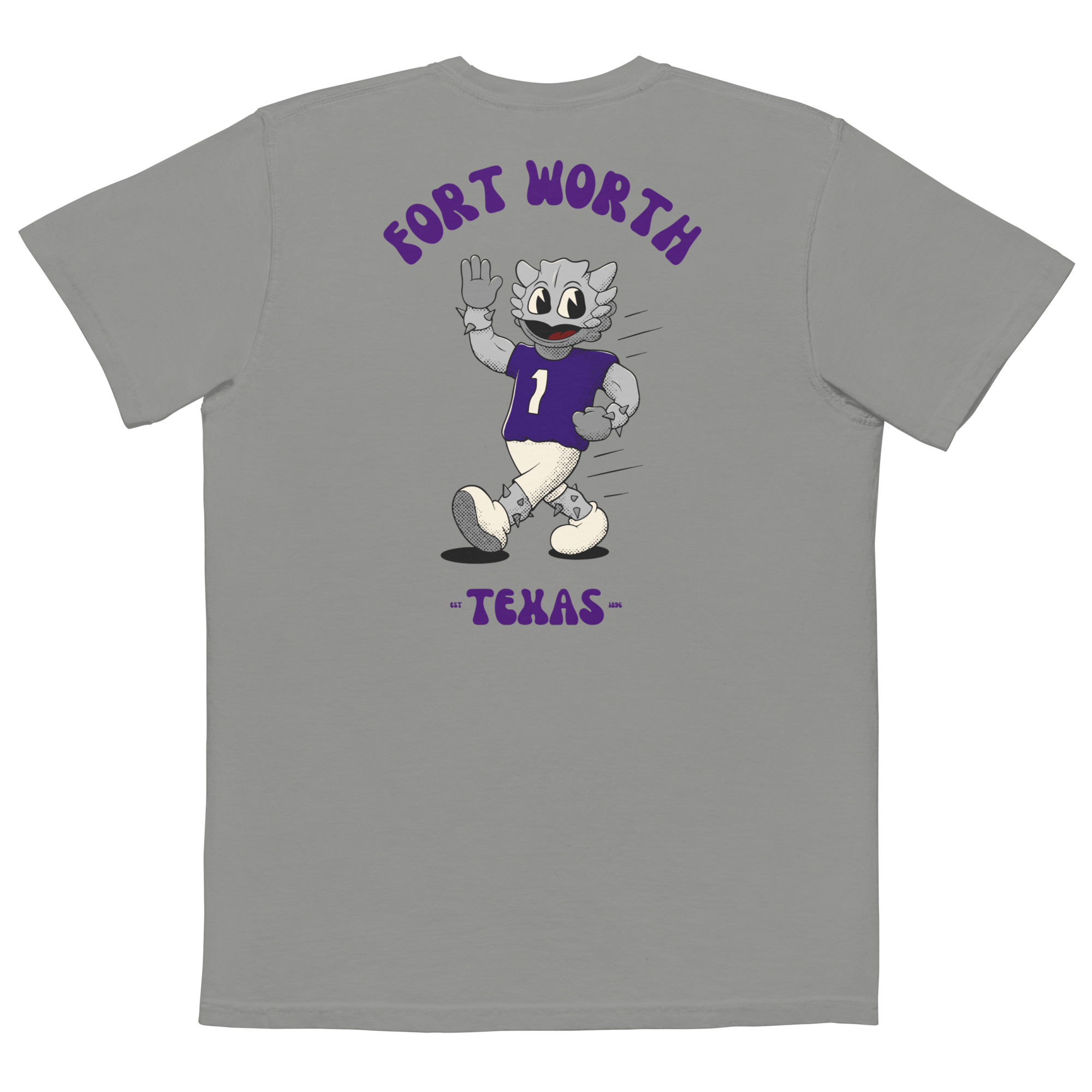 Fort Worth TCU Horned Frogs vintage pocket t-shirt - grey back