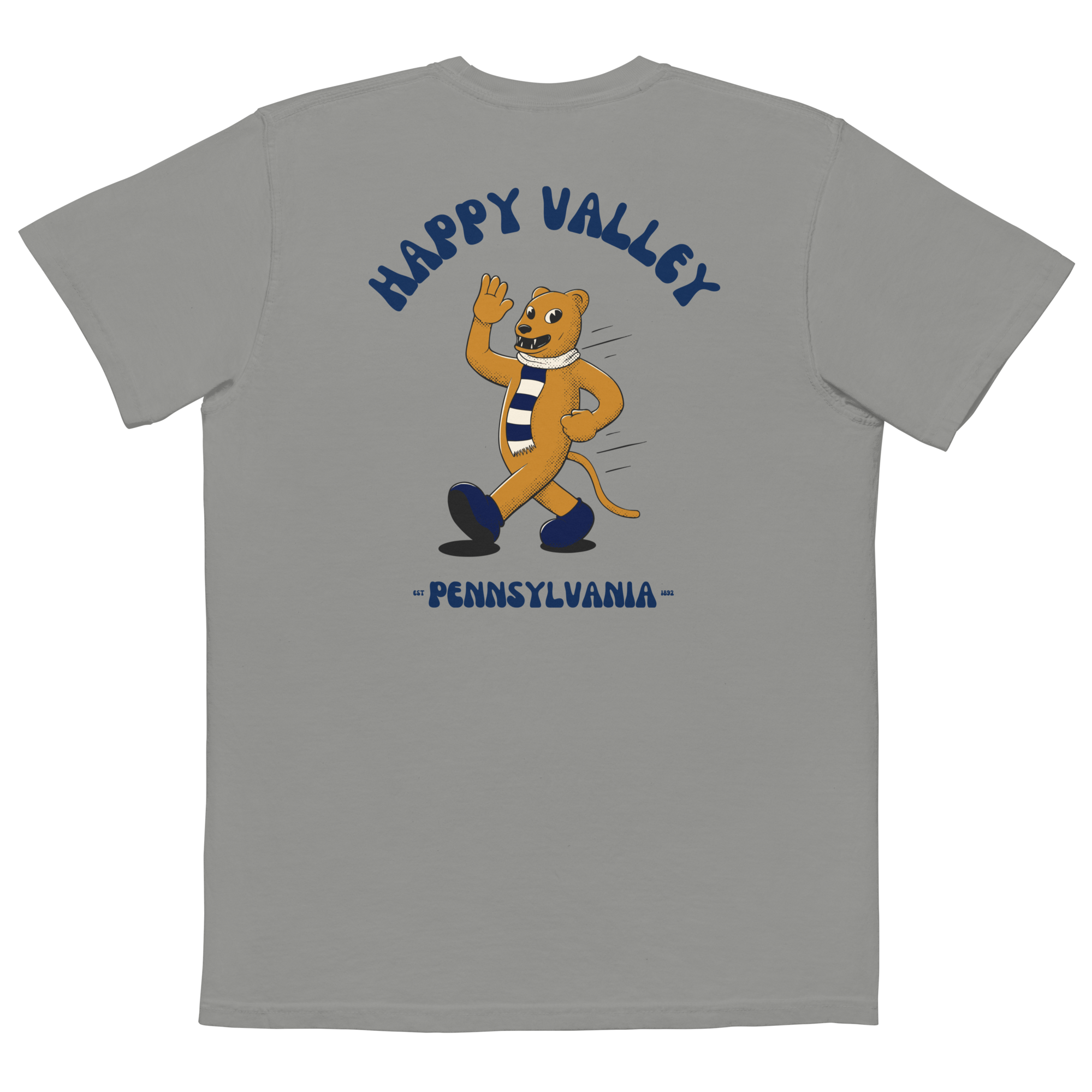 Happy Valley Penn State Nittany Lions vintage pocket t-shirt - grey back
