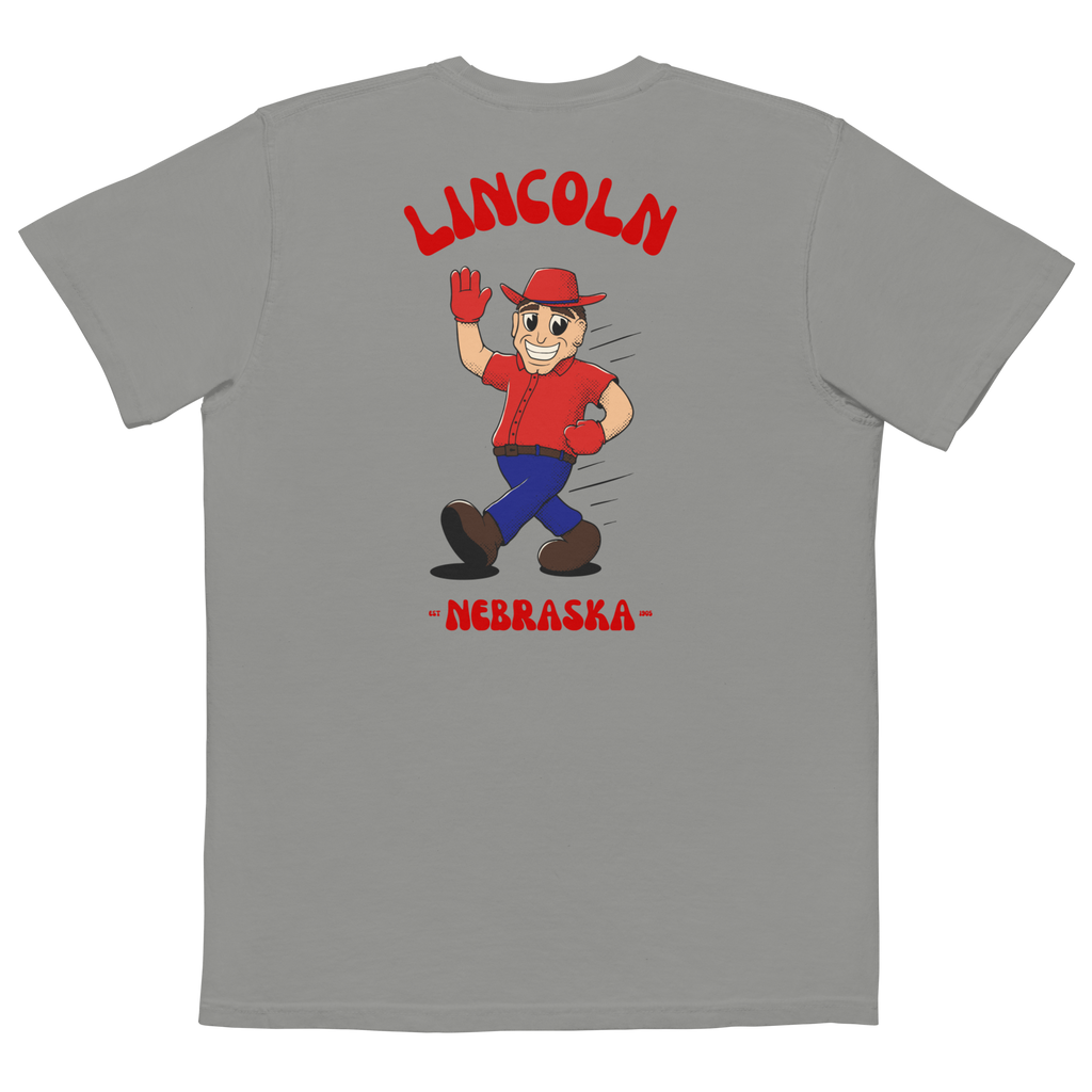 Lincoln Nebraska Cornhuskers vintage pocket t-shirt - grey back