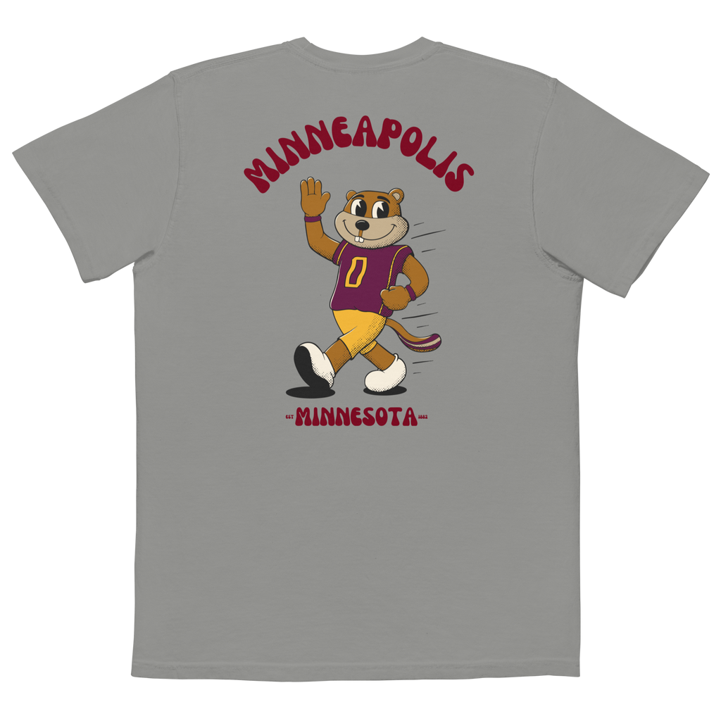 Minneapolis Minnesota Golden Gophers vintage pocket t-shirt - grey back