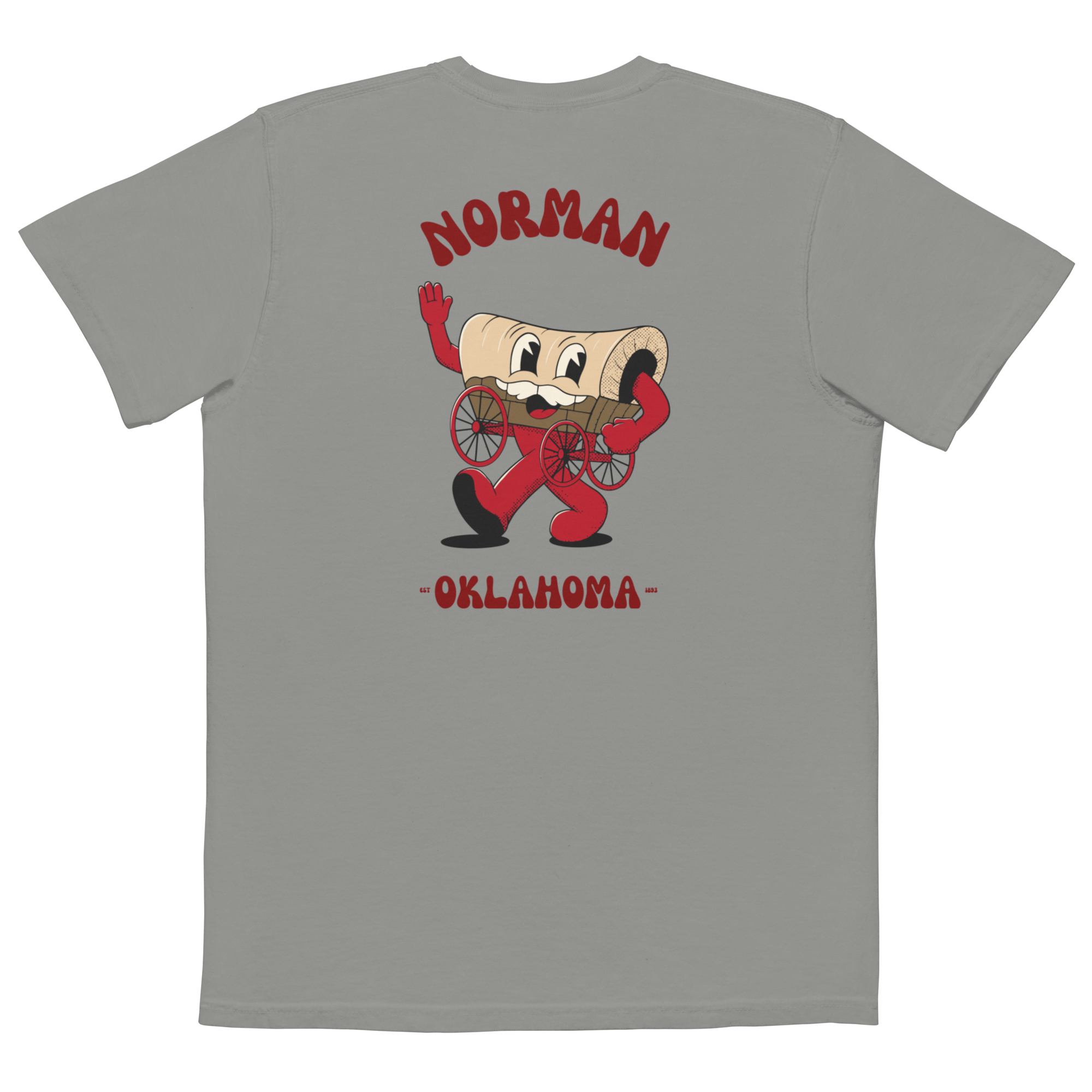 Norman Oklahoma Sooners vintage pocket t-shirt - grey back