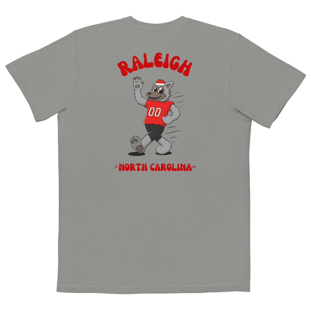 Raleigh NC State Wolfpack vintage pocket t-shirt - grey back