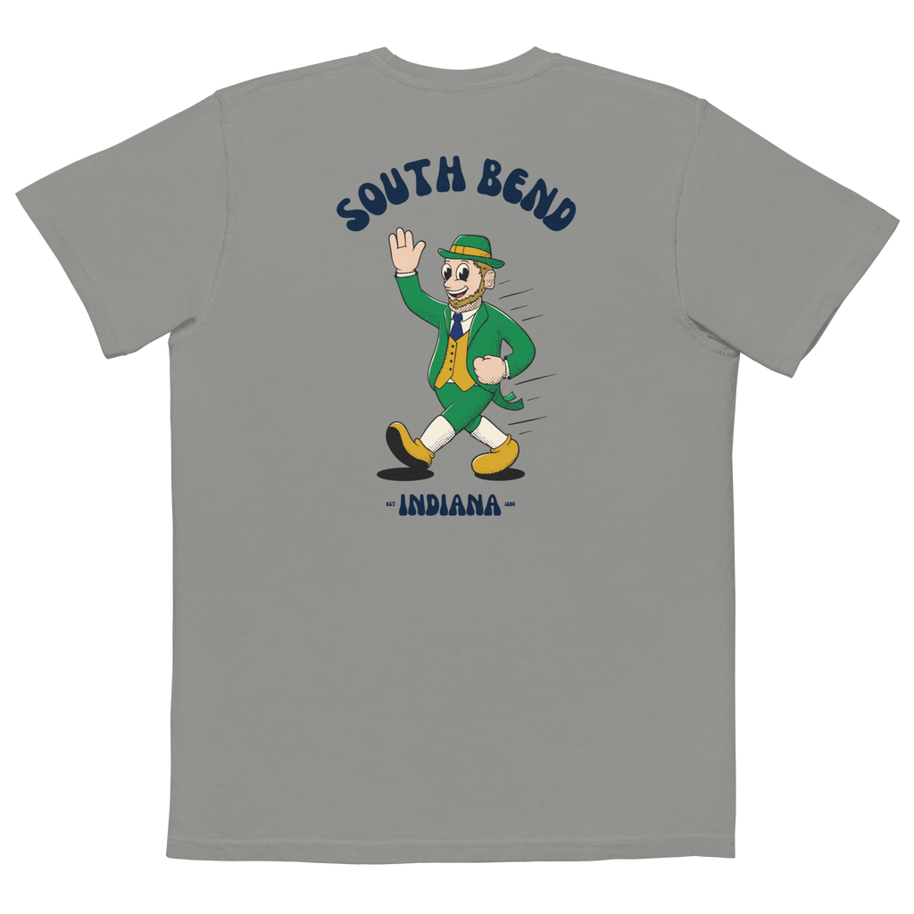 South Bend Notre Dame Fighting Irish vintage pocket t-shirt - grey back
