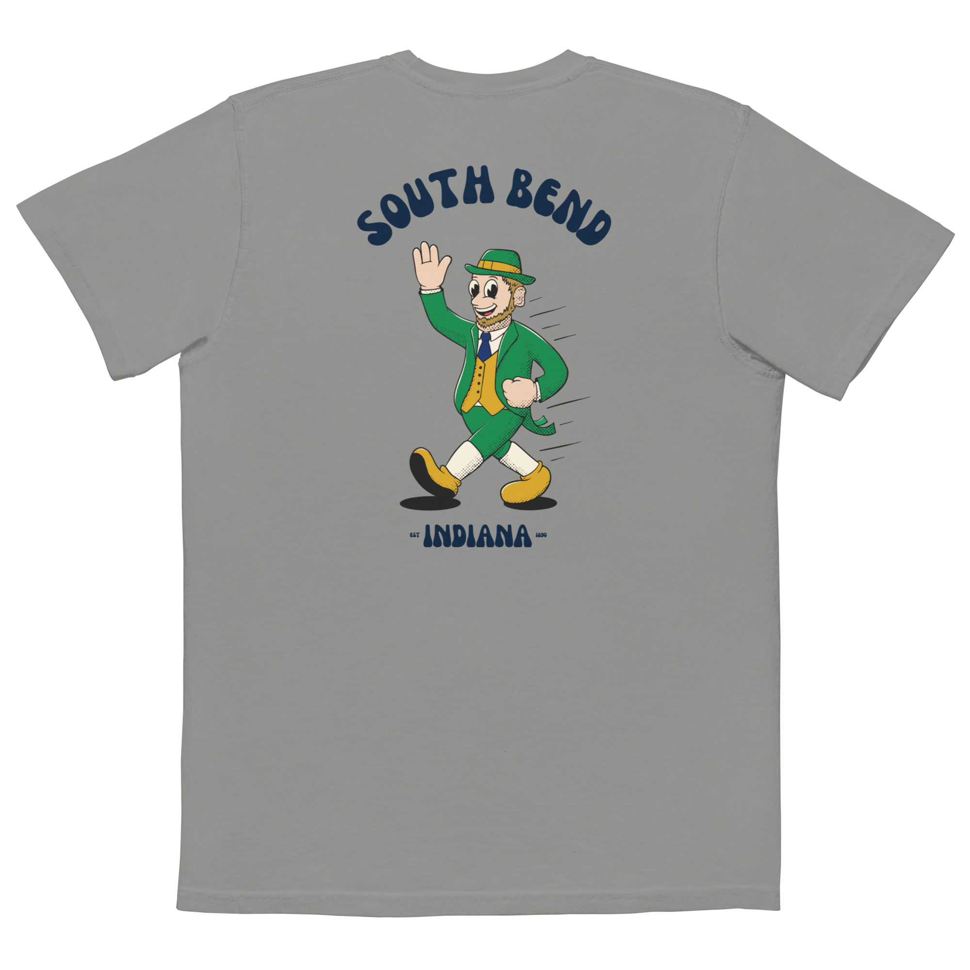 South Bend Notre Dame Fighting Irish vintage pocket t-shirt - grey back