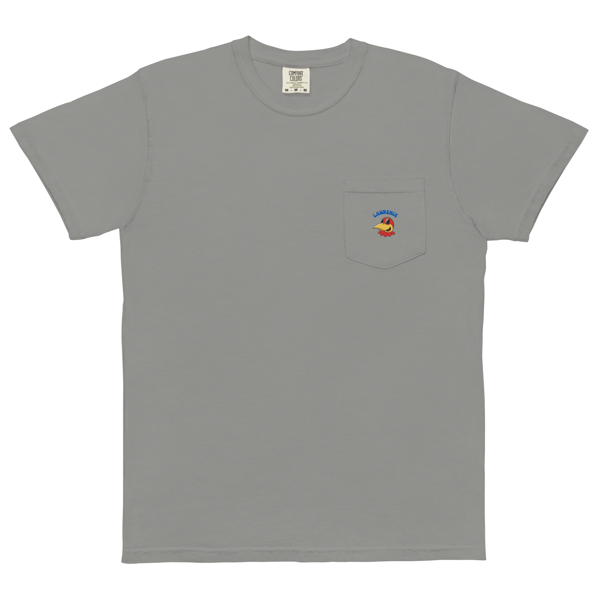 Lawrence Kansas Jayhawks vintage pocket t-shirt - grey front