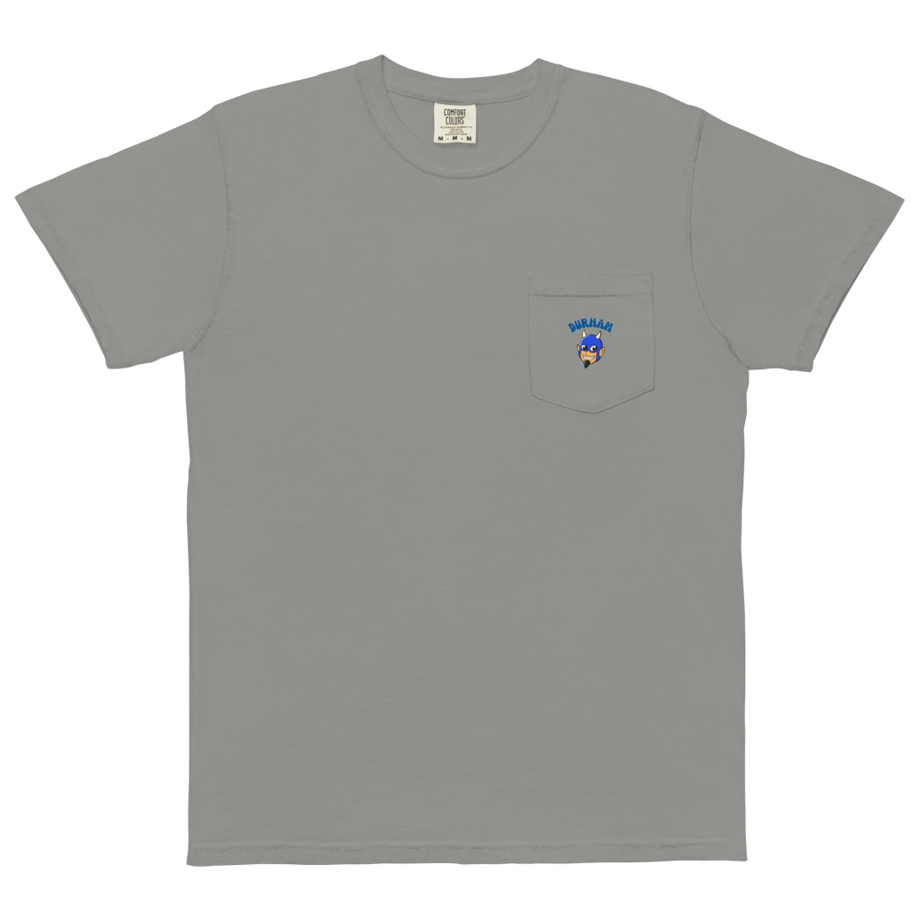 Durham Duke Blue Devils vintage pocket t-shirt - grey front