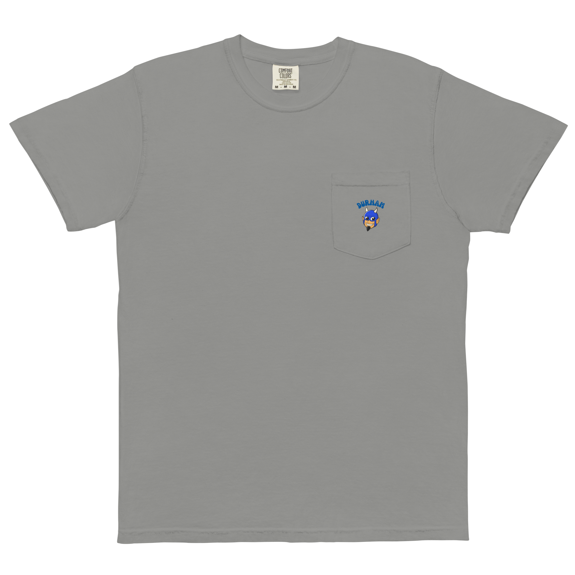 Durham Duke Blue Devils vintage pocket t-shirt - grey front