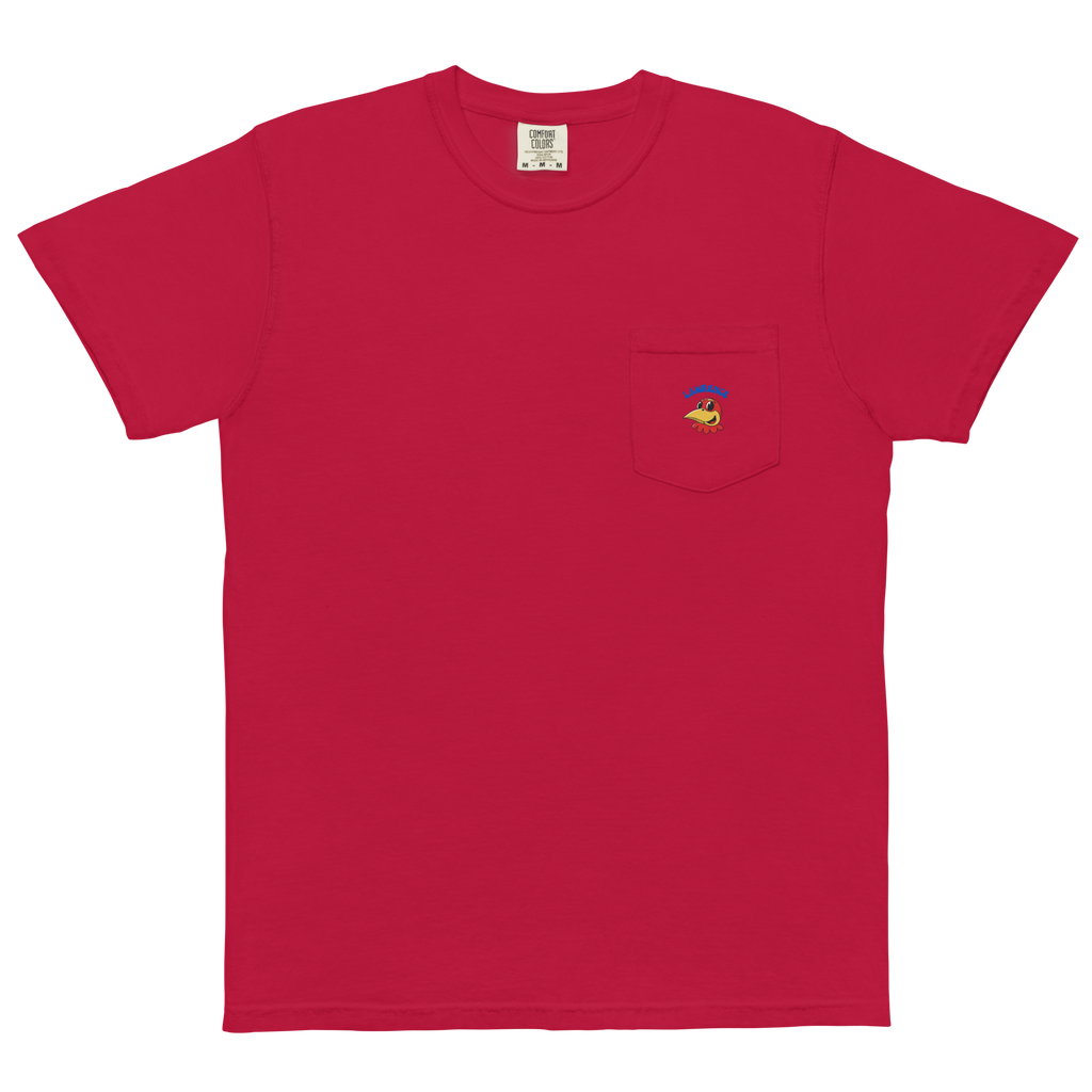 Lawrence Kansas Jayhawks vintage pocket t-shirt - red front