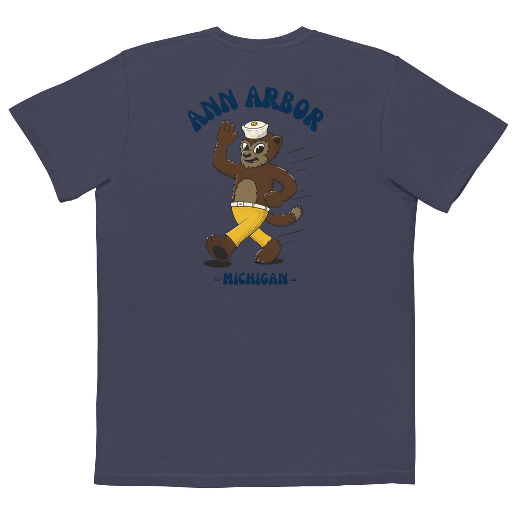 Ann Arbor Michigan Wolverines vintage pocket t-shirt - navy back