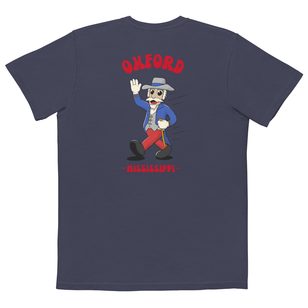 Oxford Ole Miss Rebels vintage pocket t-shirt - navy back