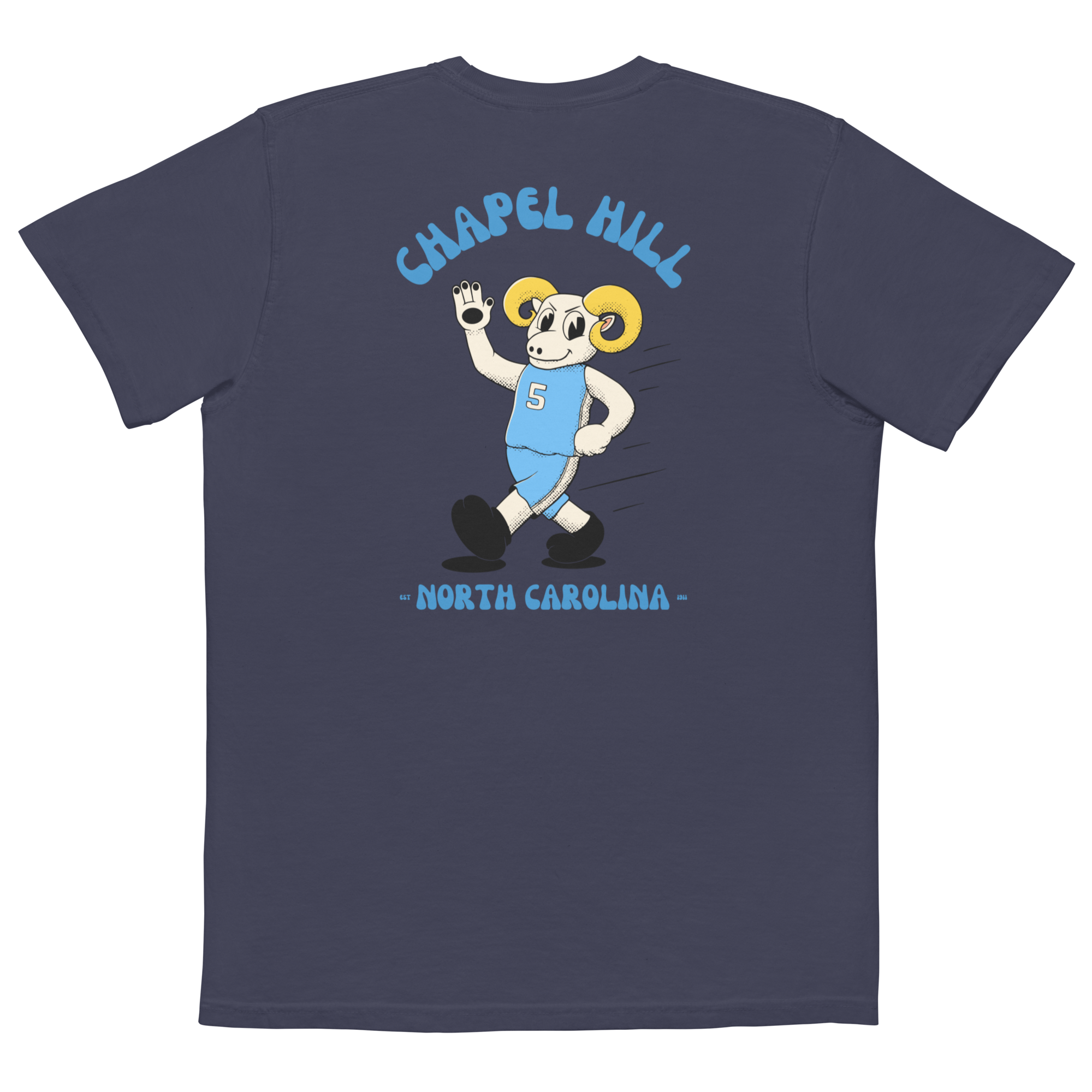 Chapel Hill North Carolina Tar Heels vintage pocket t-shirt - navy back
