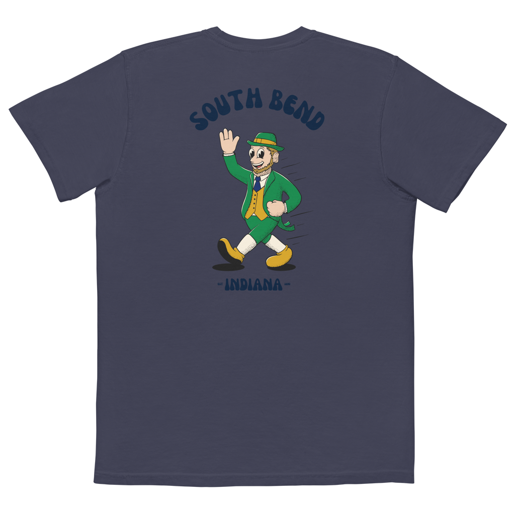 South Bend Notre Dame Fighting Irish vintage pocket t-shirt - navy back