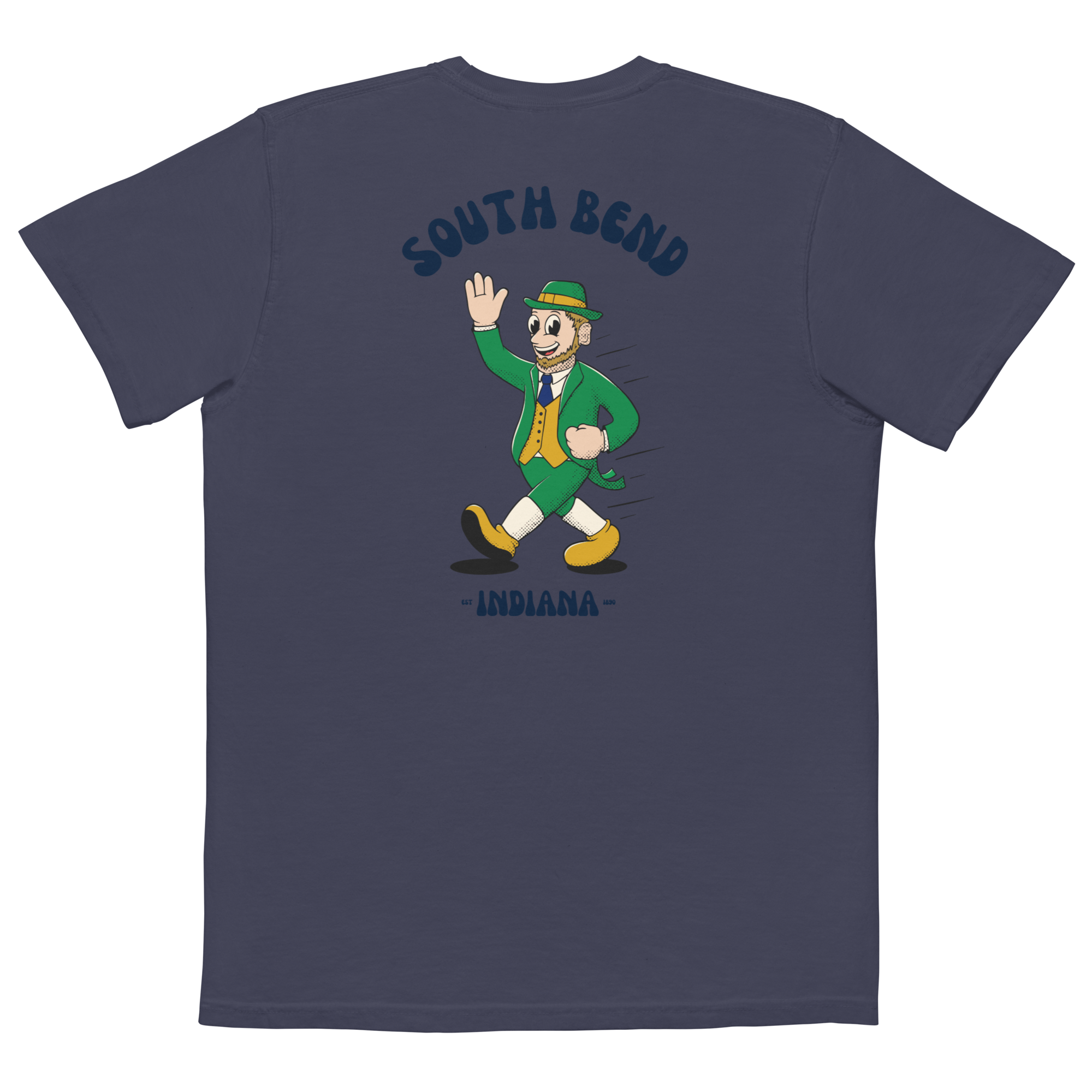 South Bend Notre Dame Fighting Irish vintage pocket t-shirt - navy back
