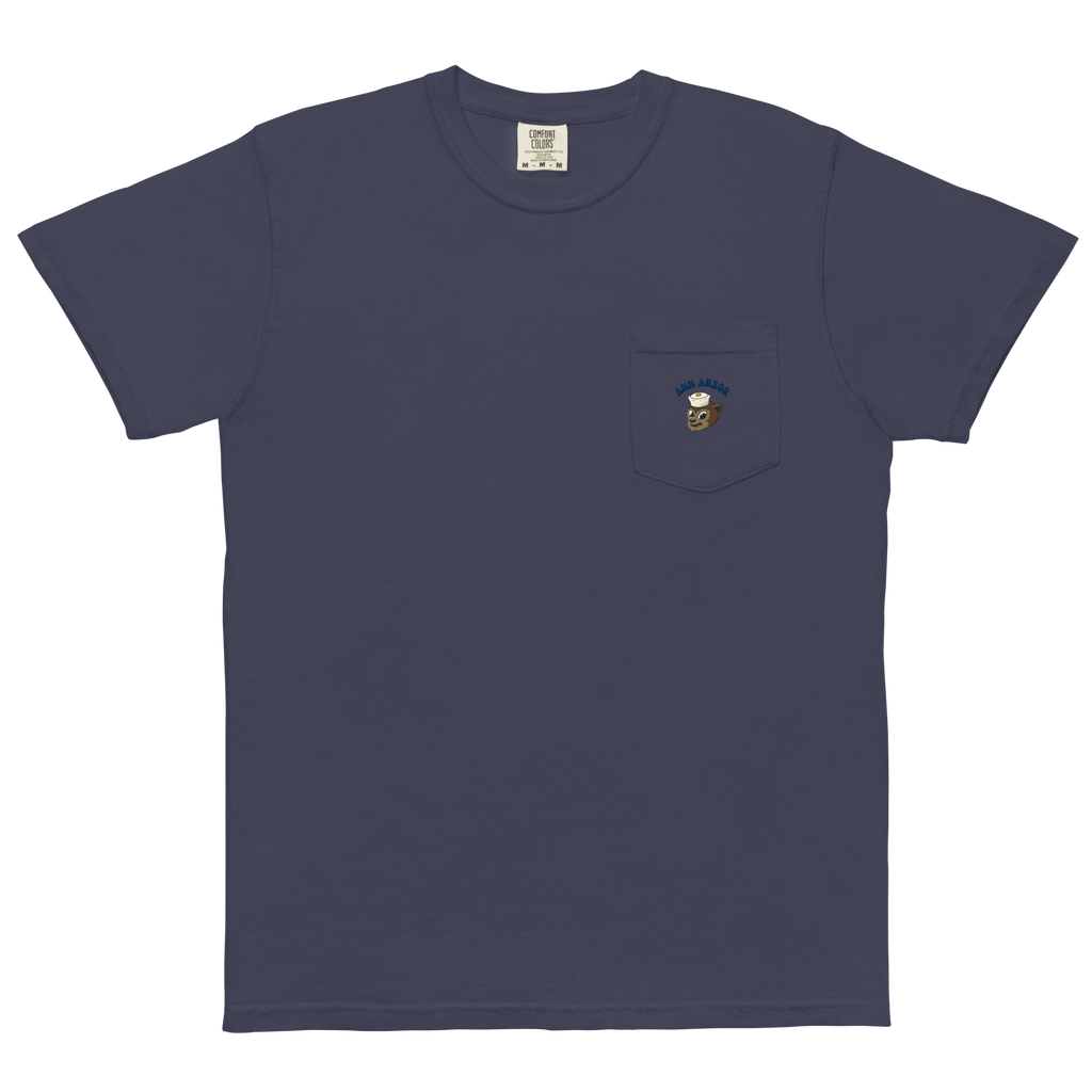 Ann Arbor Michigan Wolverines vintage pocket t-shirt - navy front