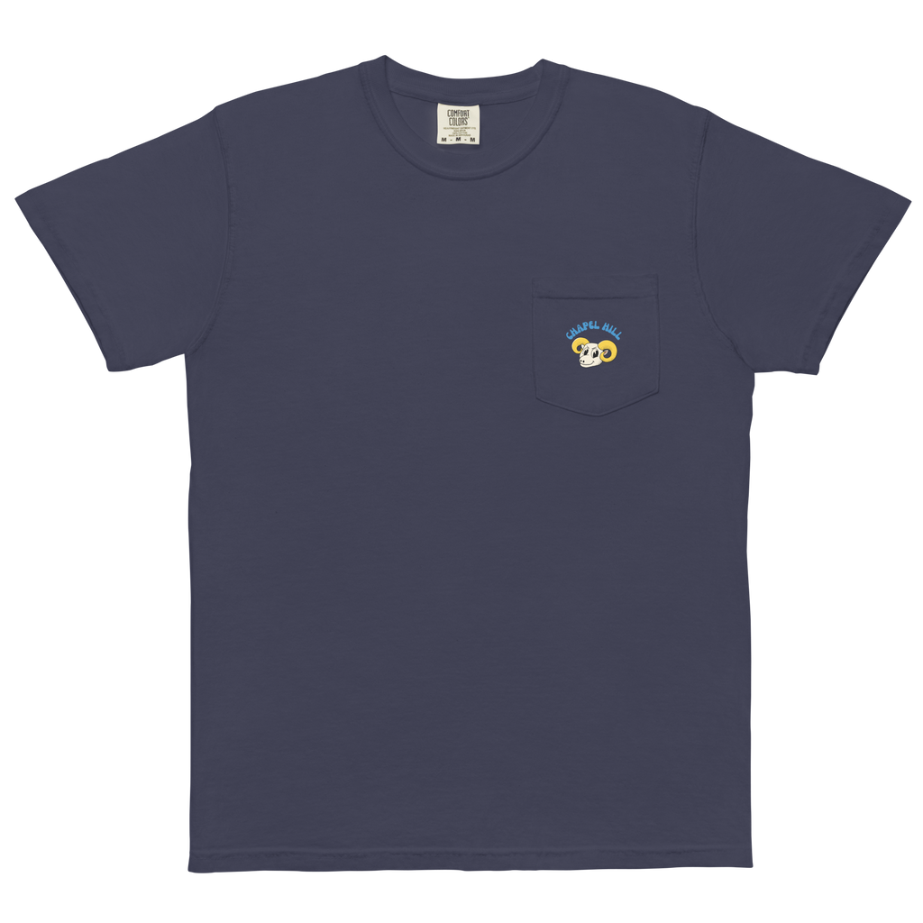 Chapel Hill North Carolina Tar Heels vintage pocket t-shirt - navy front