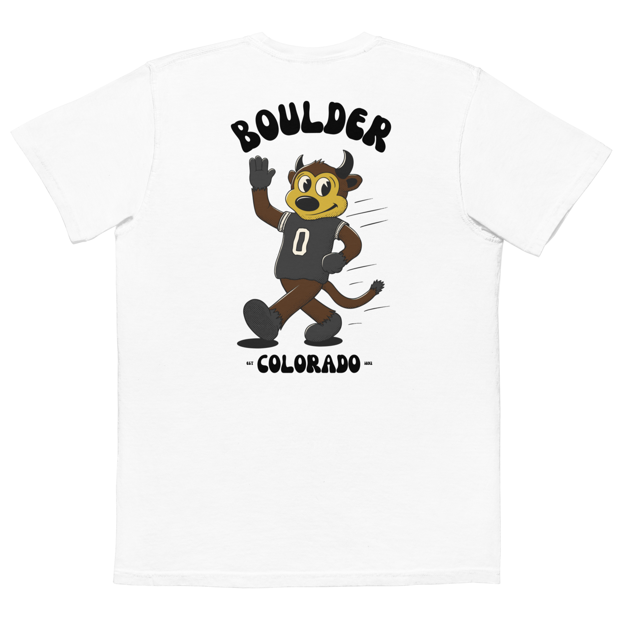 Boulder Colorado Buffaloes vintage pocket t-shirt - white back