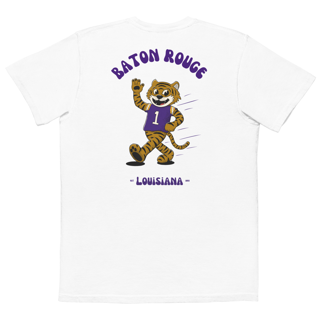Baton Rouge LSU Tigers vintage pocket t-shirt - white back