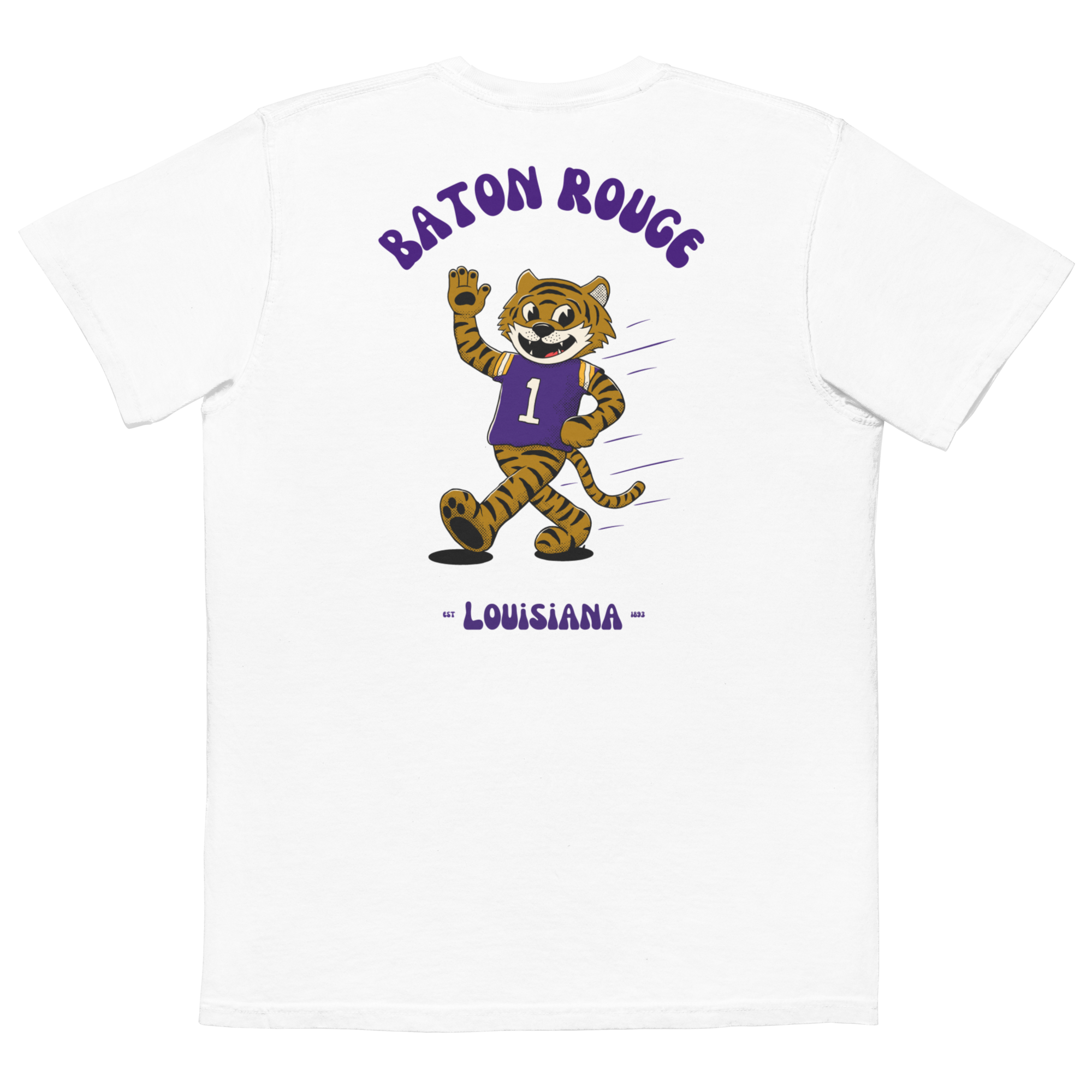 Baton Rouge LSU Tigers vintage pocket t-shirt - white back