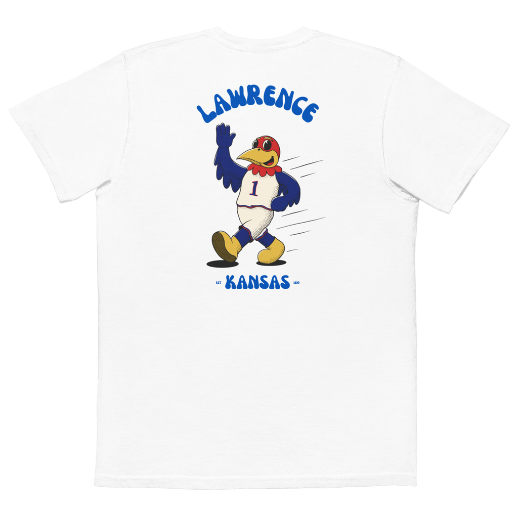 Lawrence Kansas Jayhawks vintage pocket t-shirt - white back