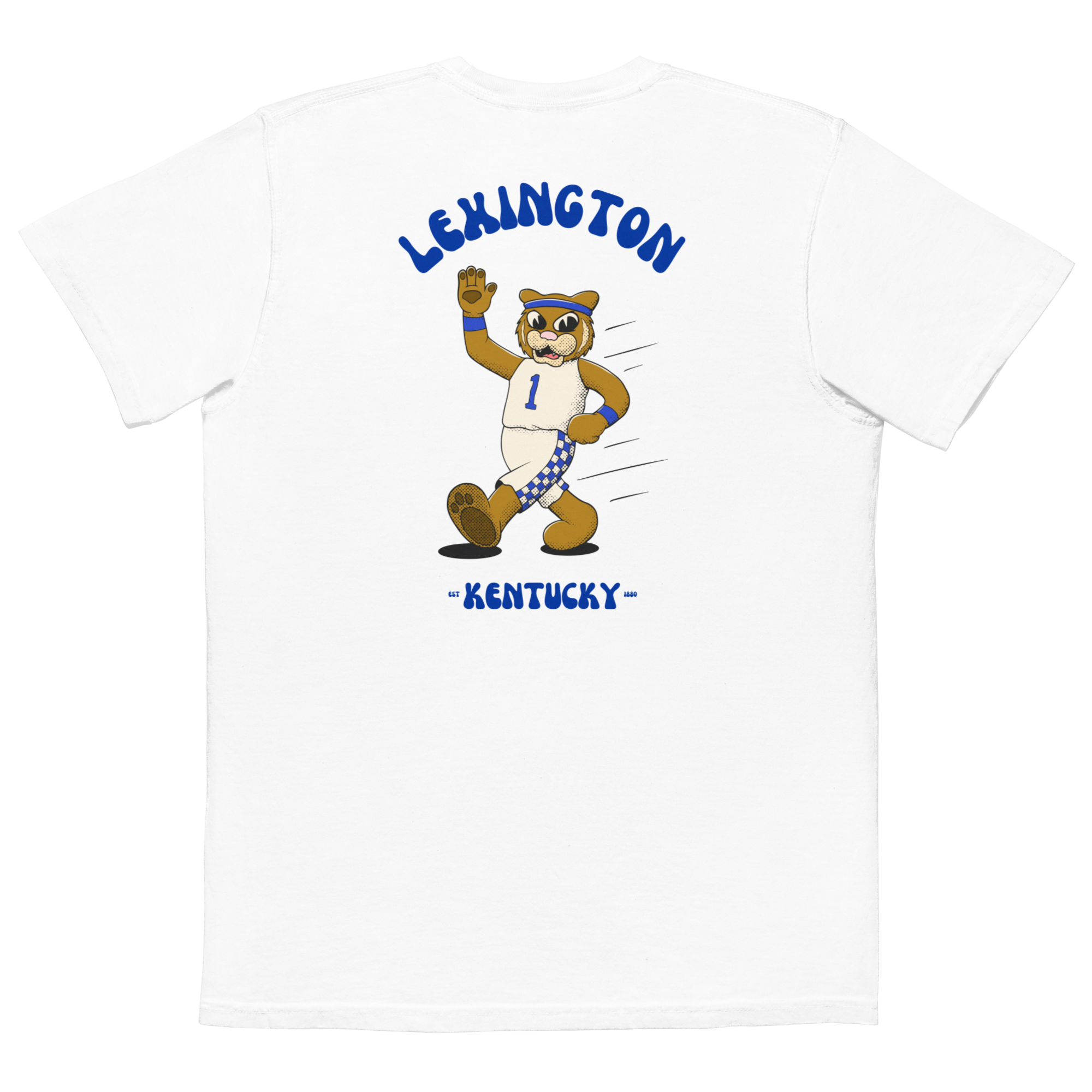 Lexington Kentucky Wildcats vintage pocket t-shirt - white back