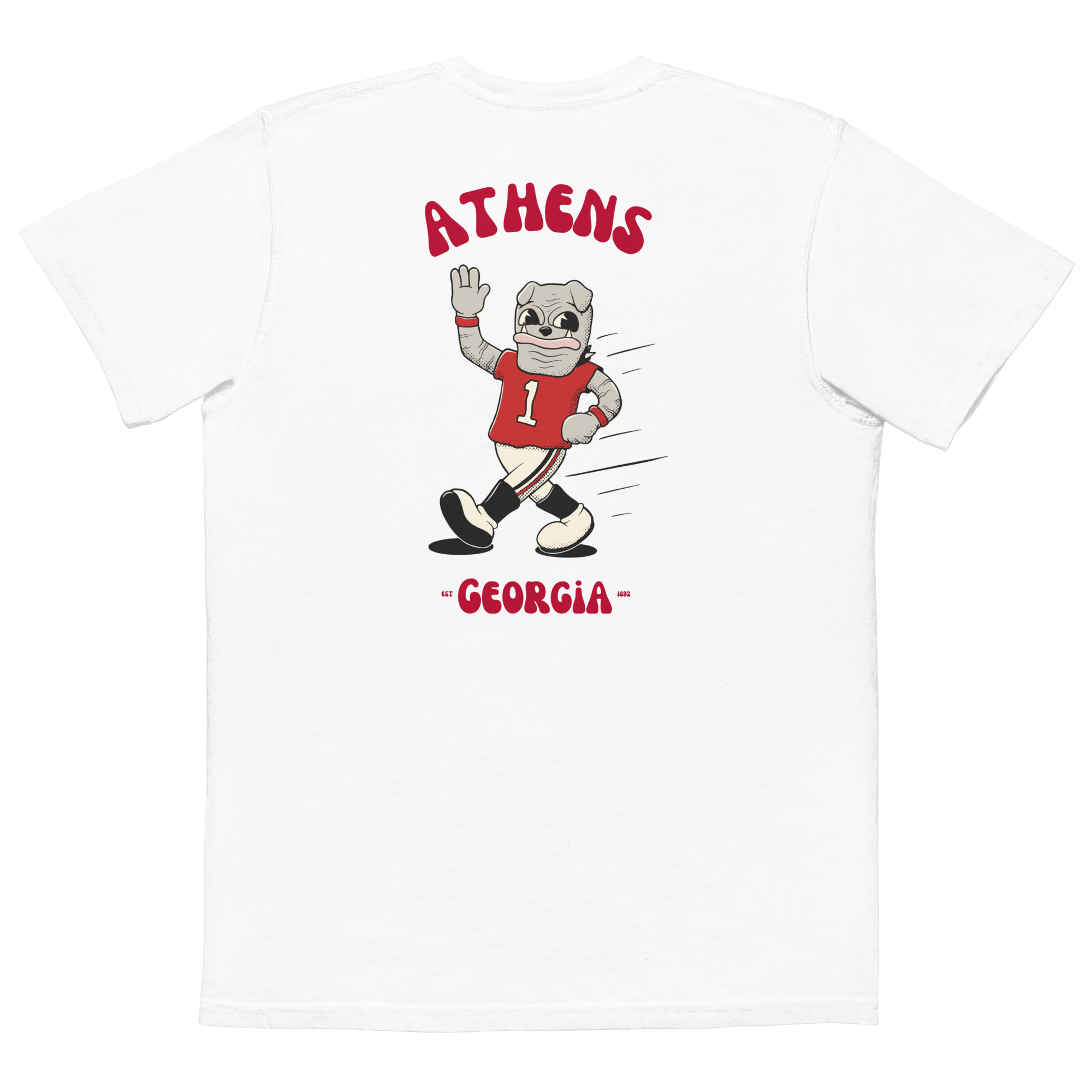 Athens Georgia Bulldogs vintage pocket t-shirt - white back
