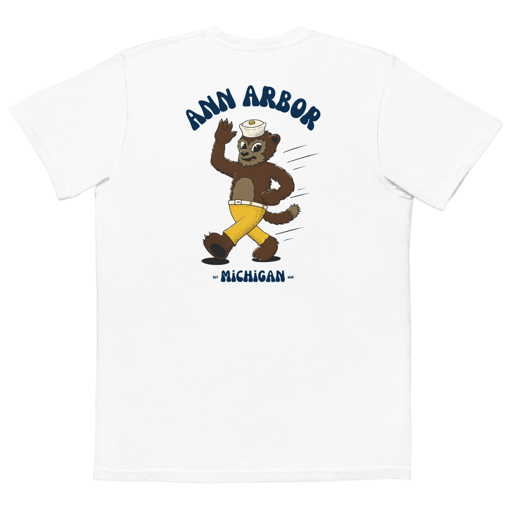 Ann Arbor Michigan Wolverines vintage pocket t-shirt - white back