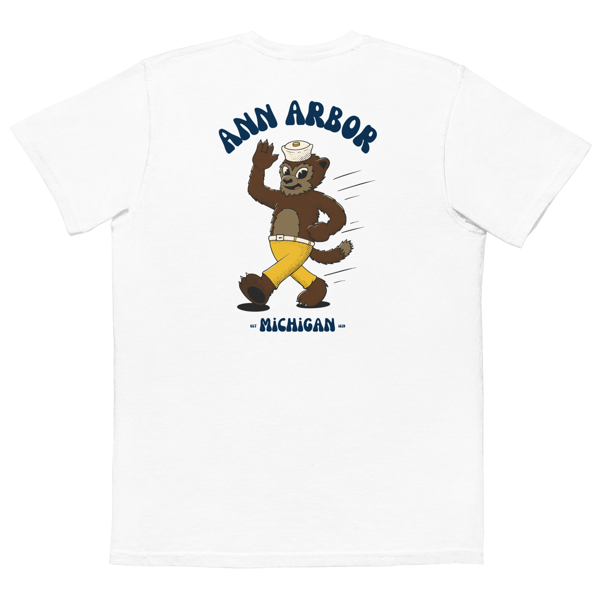Ann Arbor Michigan Wolverines vintage pocket t-shirt - white back